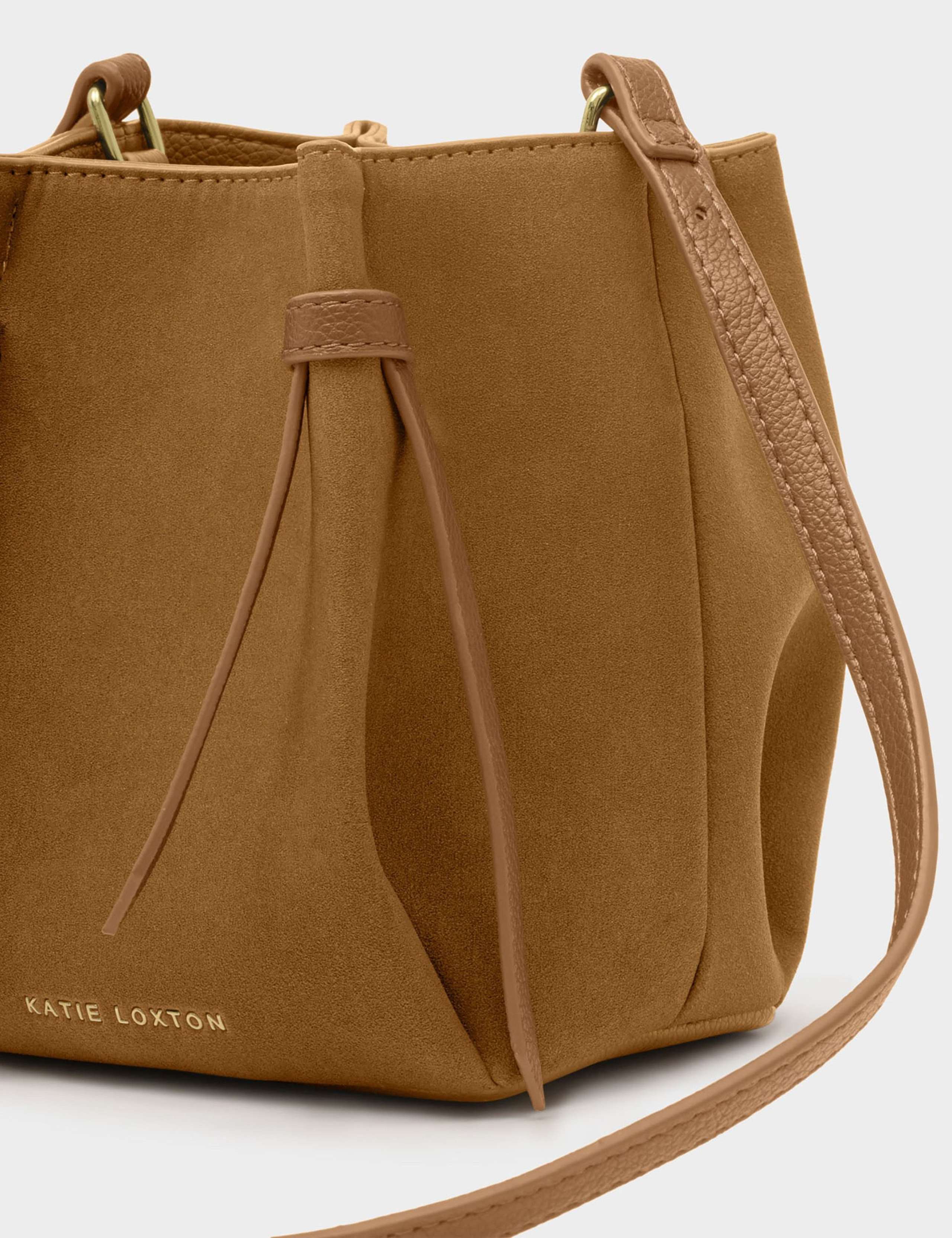 Faux Suede Mini Bucket Bag 4 of 7