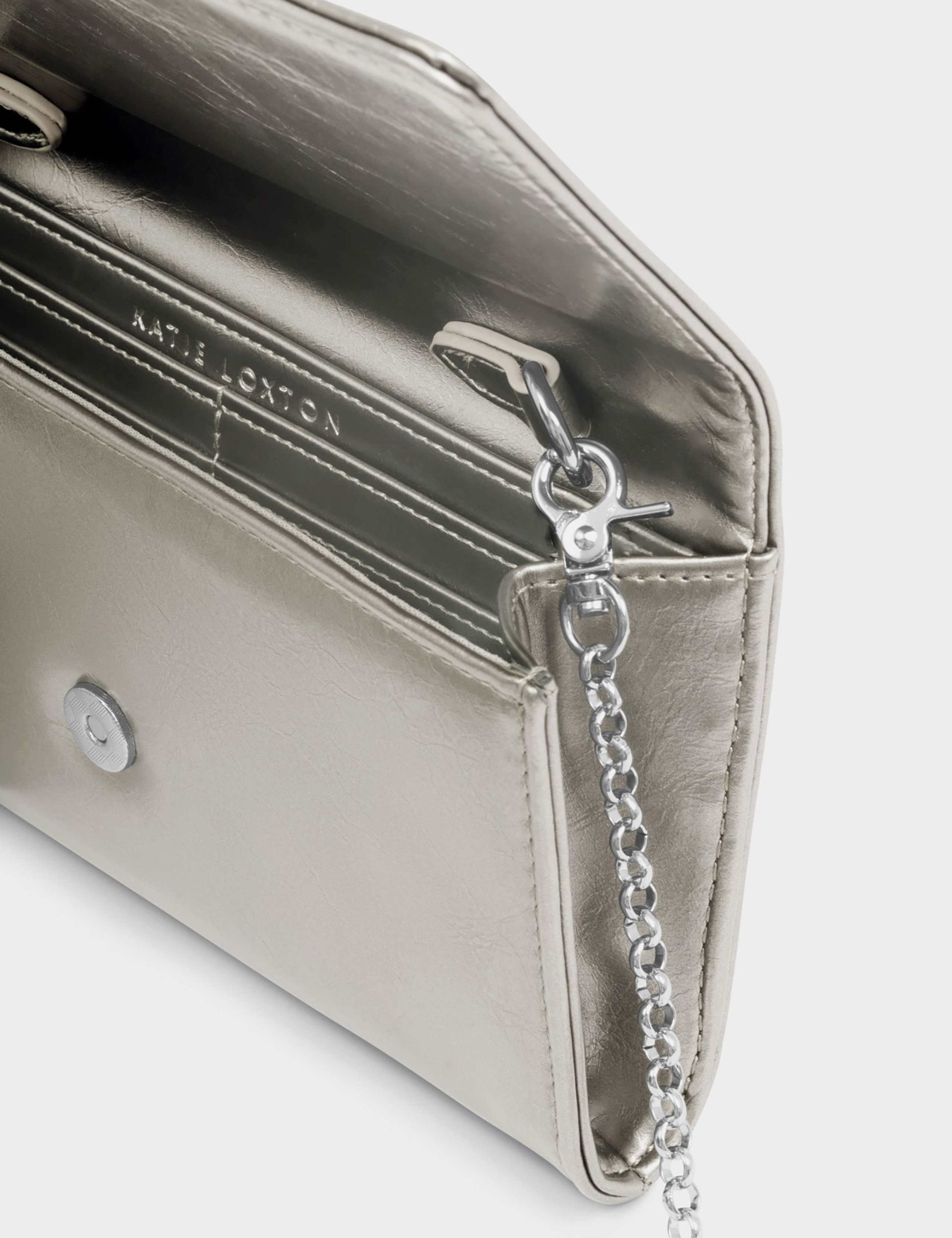 Faux Leather Chain Strap Cross Body Purse 4 of 5