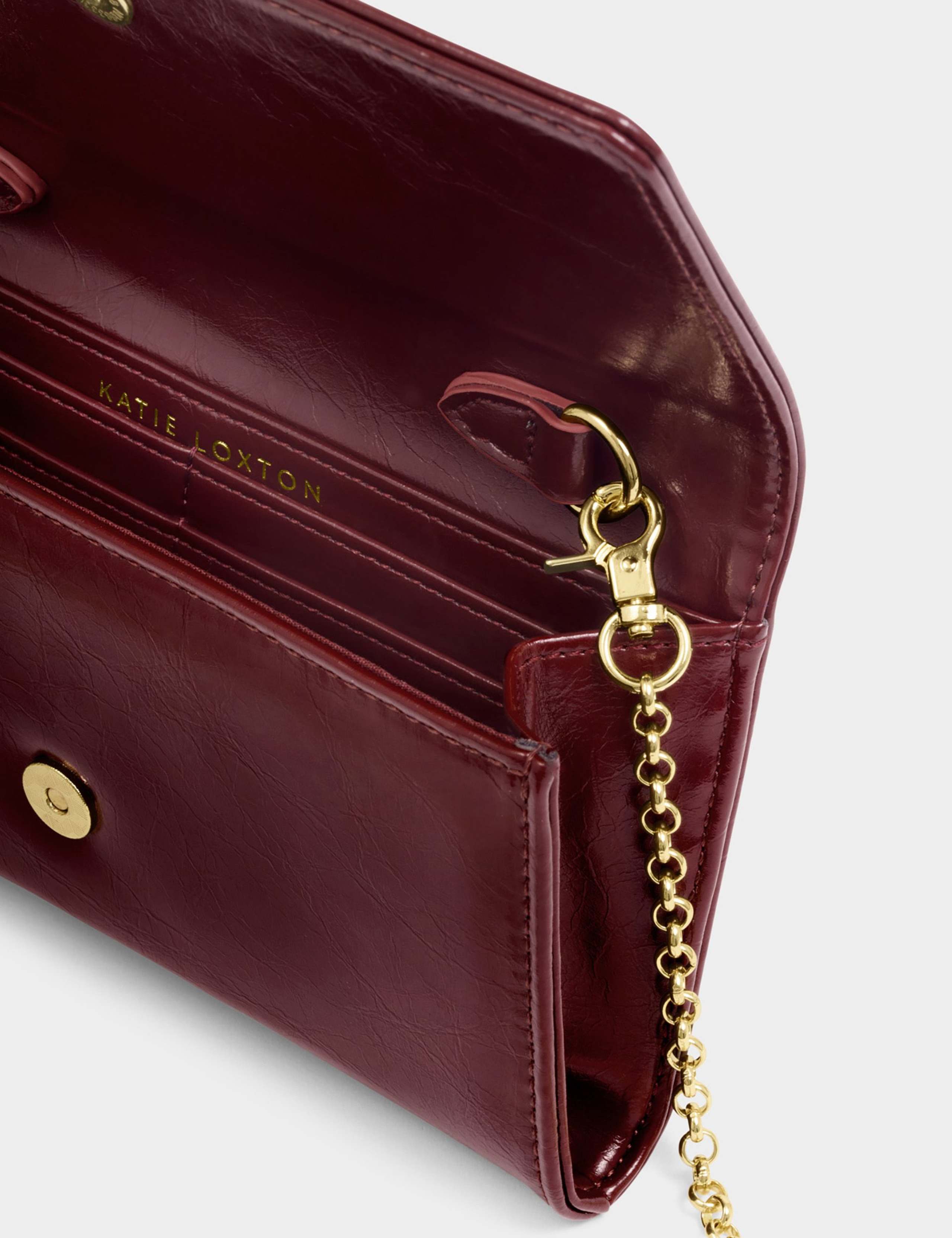 Faux Leather Chain Strap Cross Body Purse 4 of 5