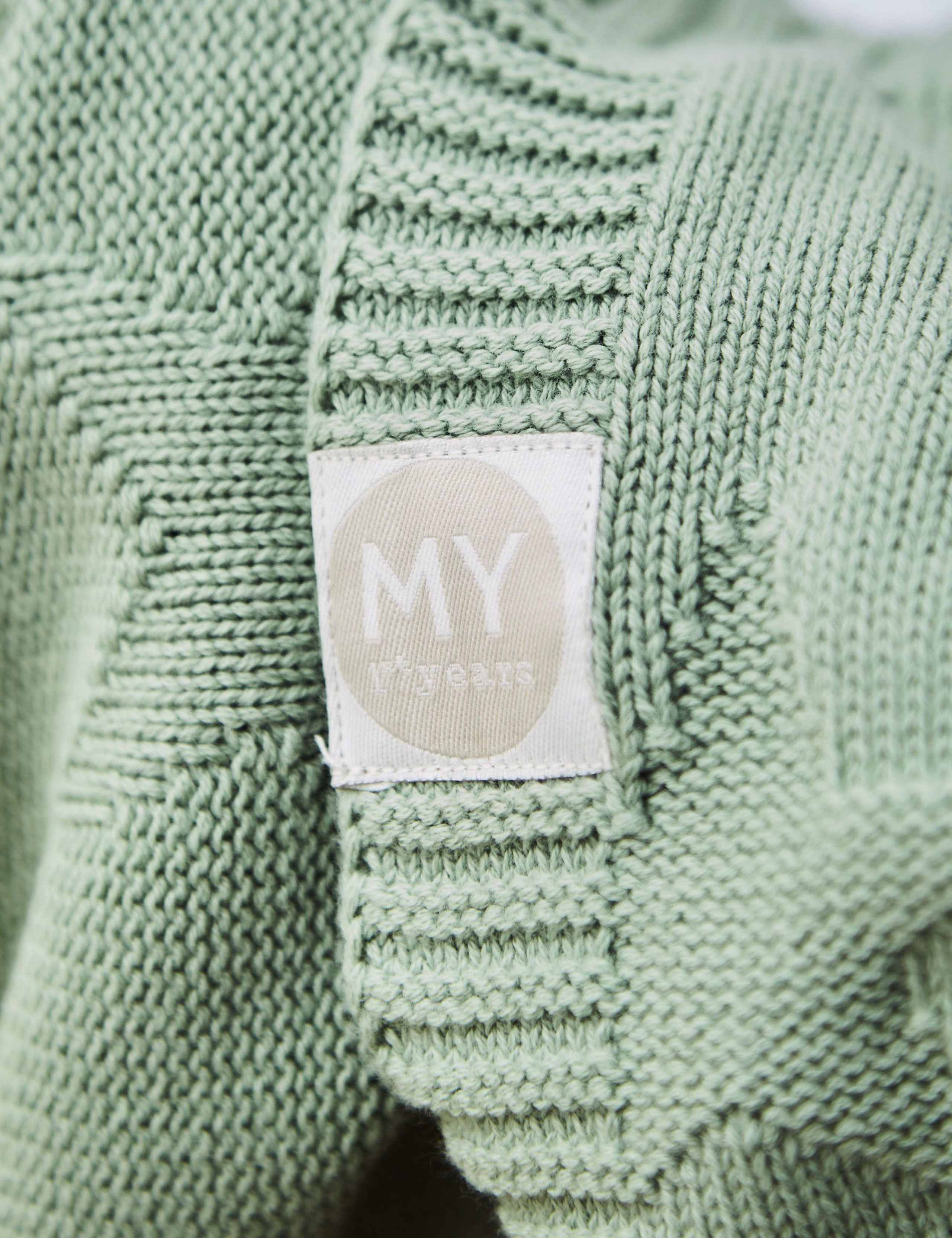 Personalised Sage Star Jacquard Blanket 2 of 3