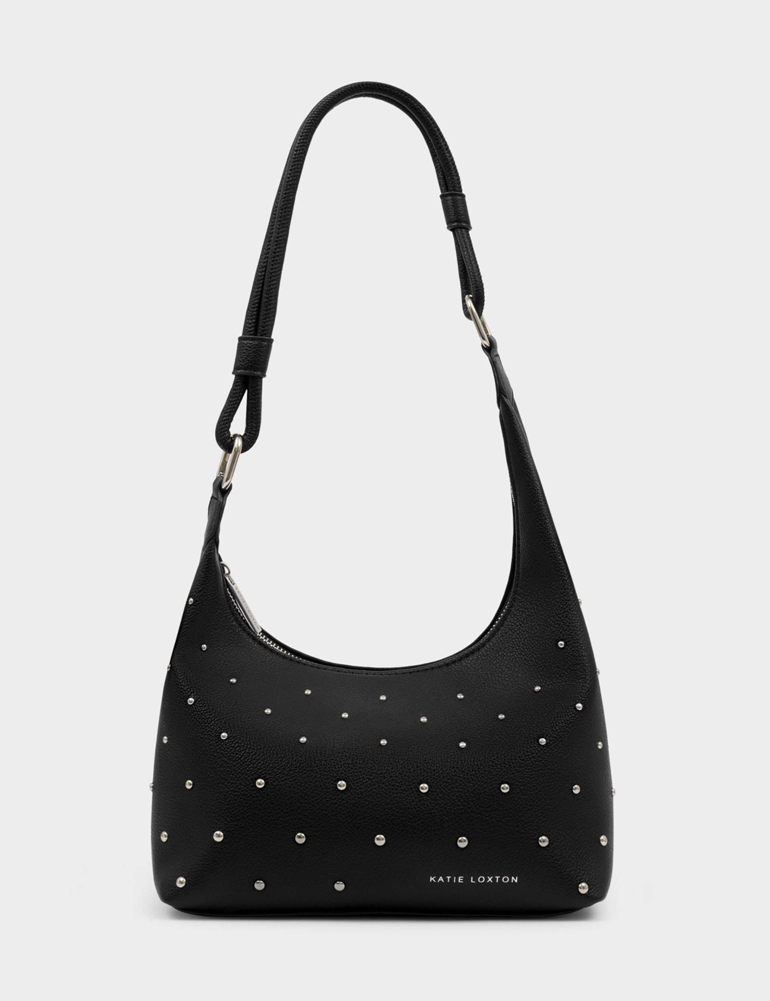 Faux Leather Studded Shoulder Bag 2 of 7
