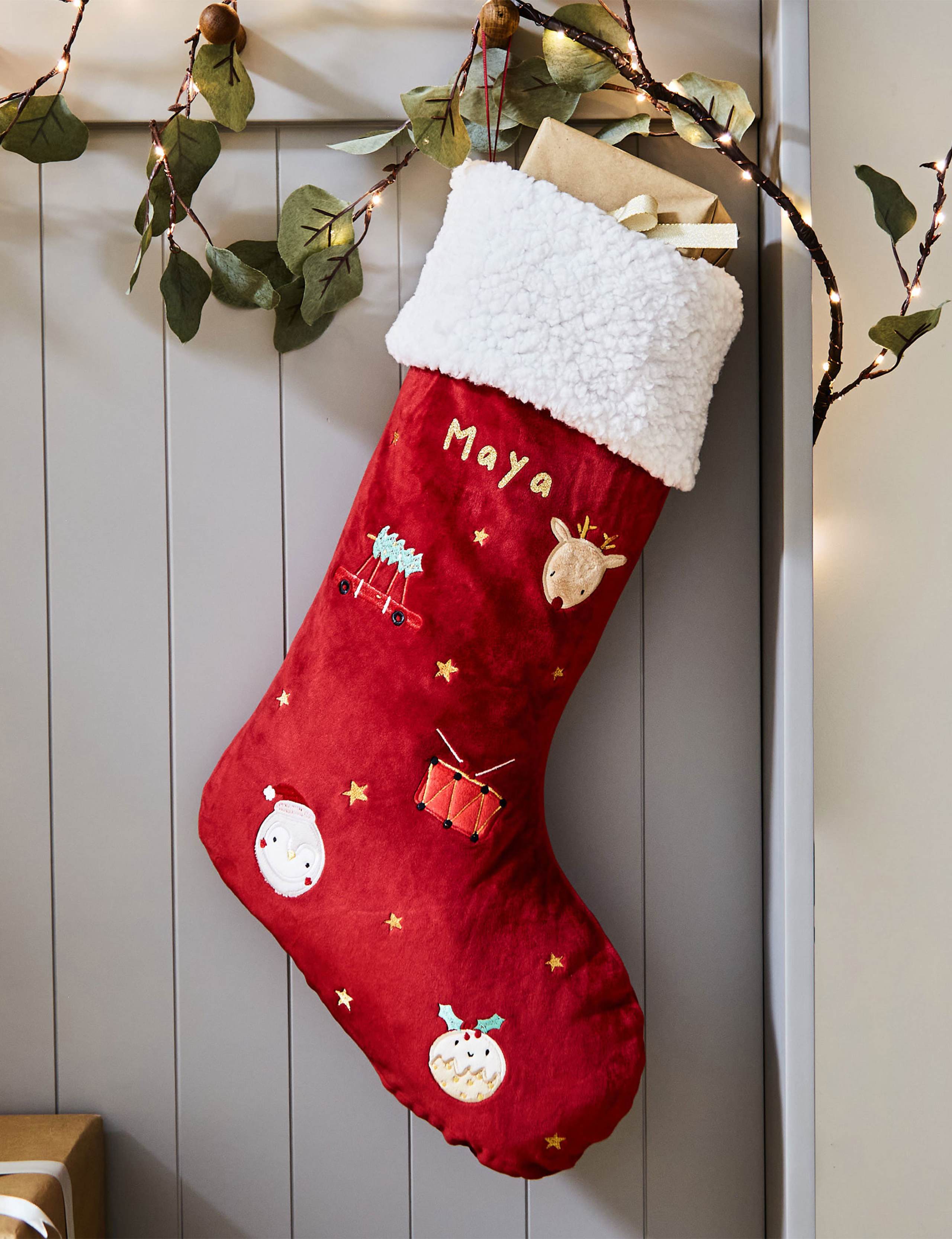Personalised Medium Christmas Print Stocking 1 of 4