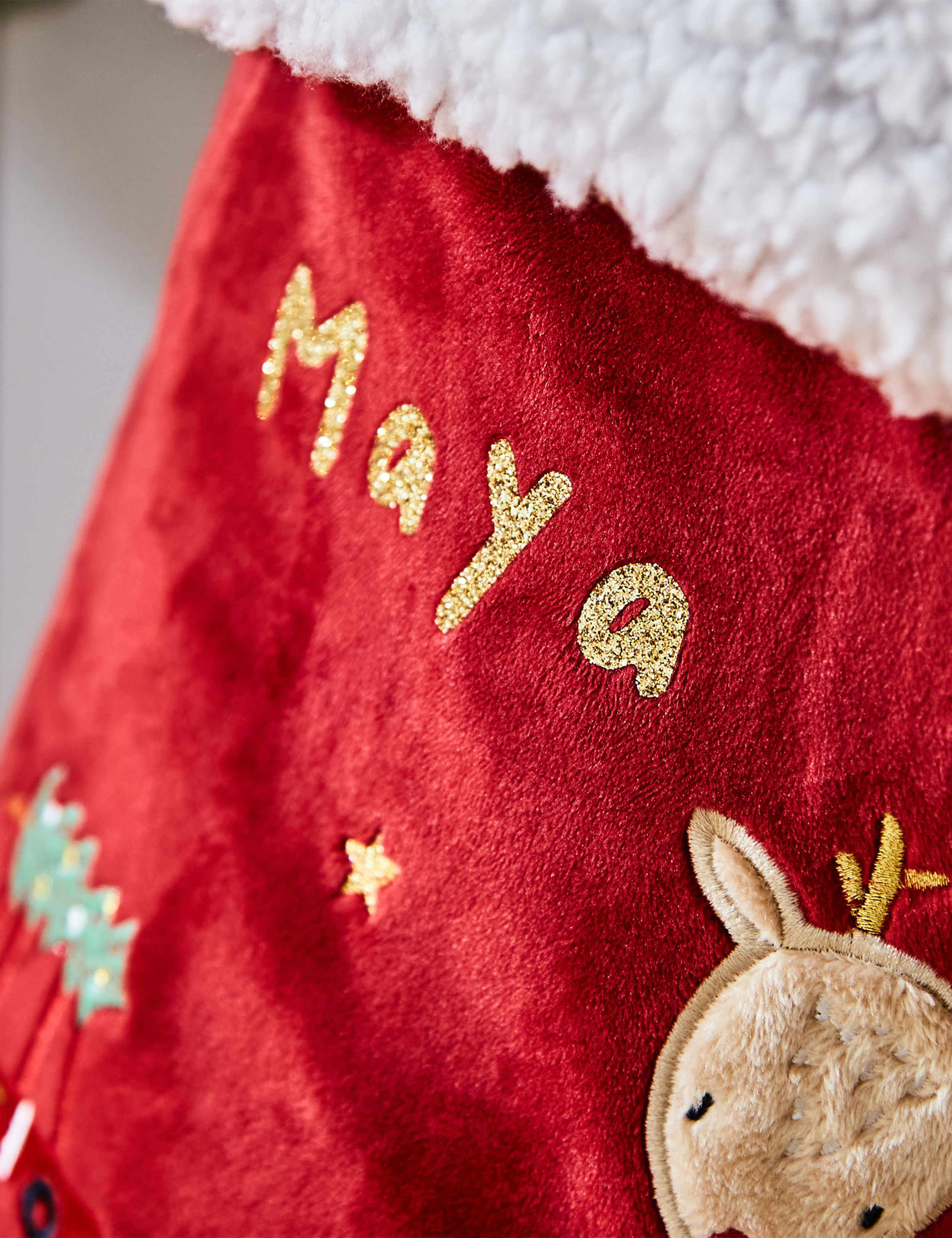 Personalised Medium Christmas Print Stocking 2 of 4