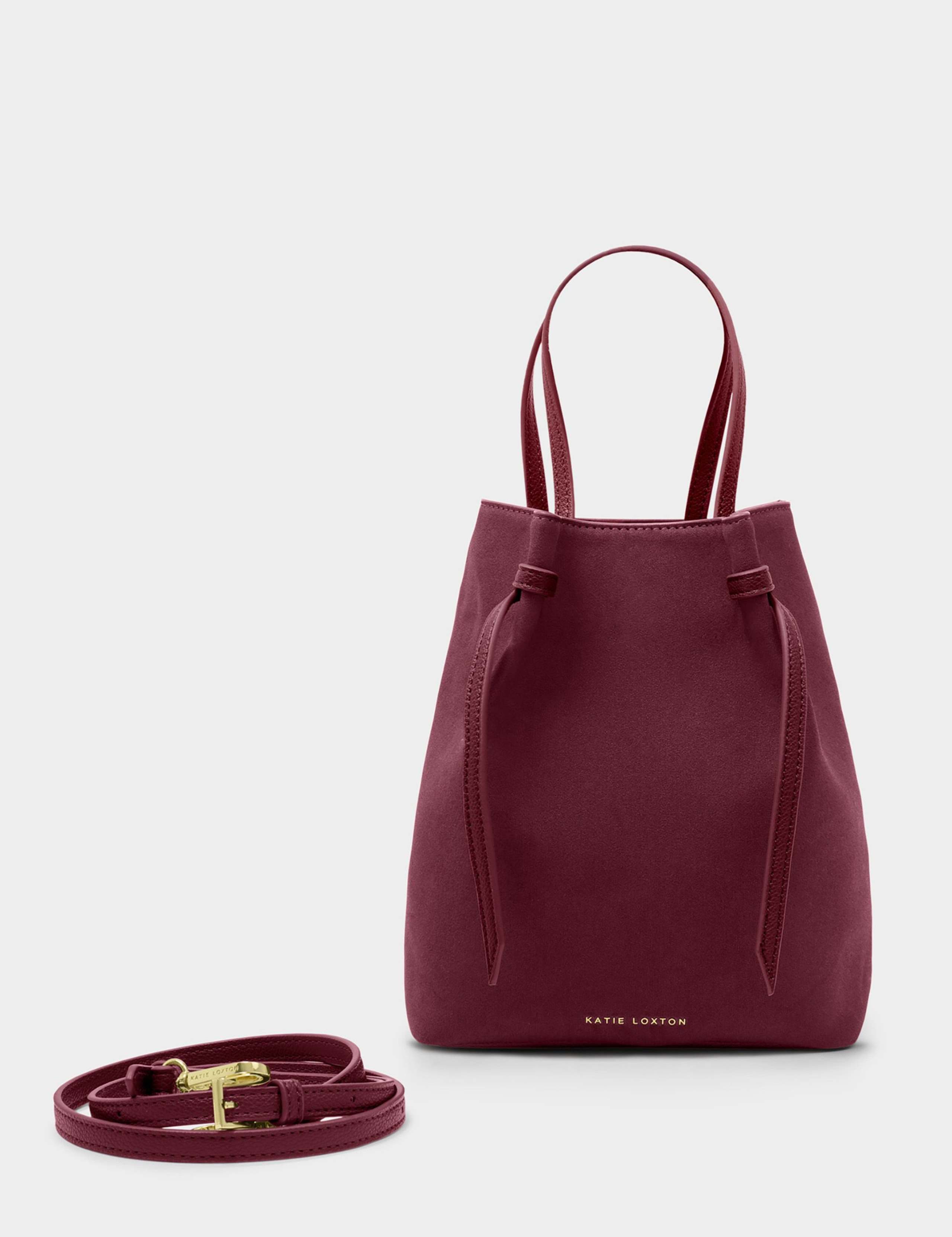 Faux Leather Detachable Strap Bucket Bag 2 of 6