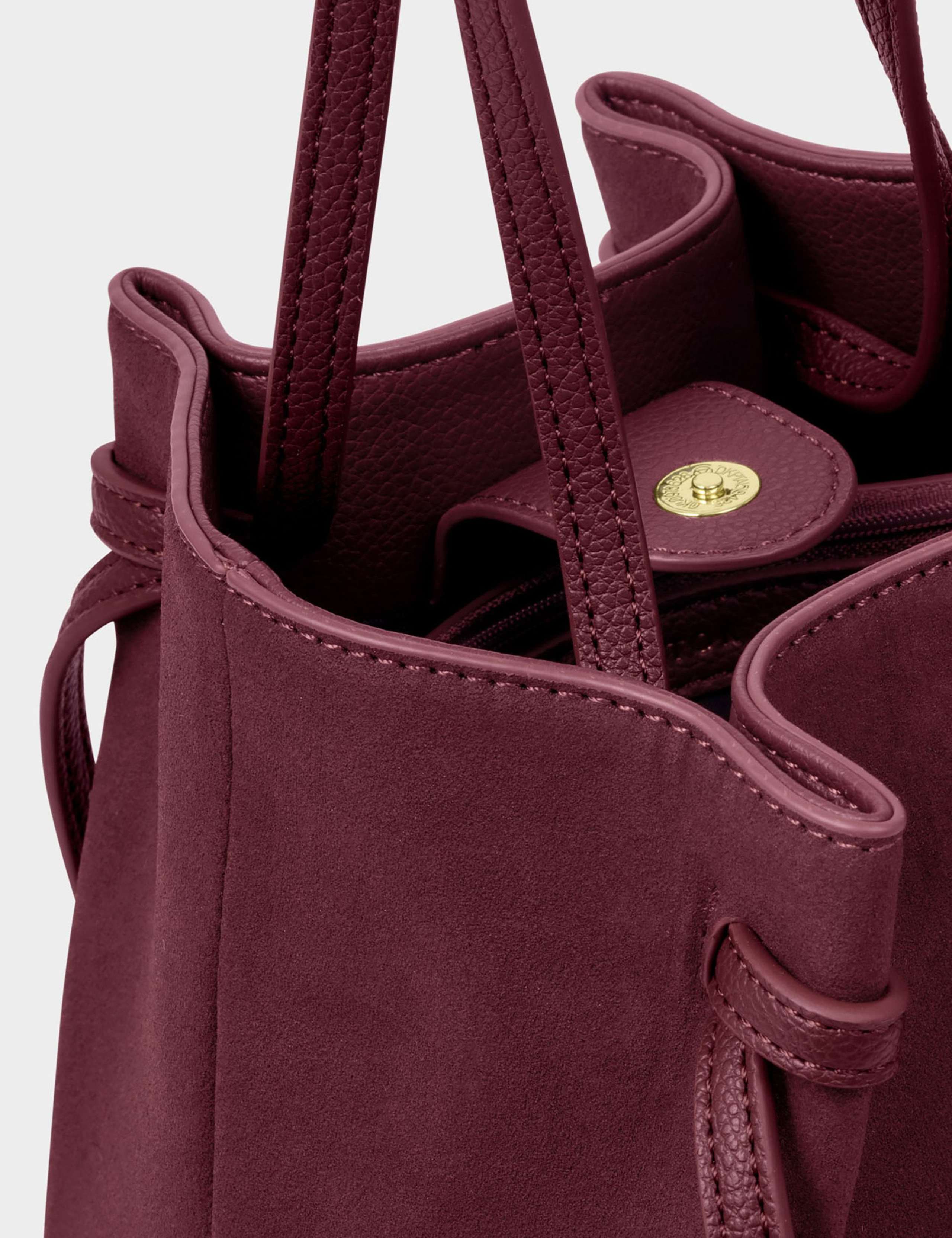 Faux Leather Detachable Strap Bucket Bag 5 of 6