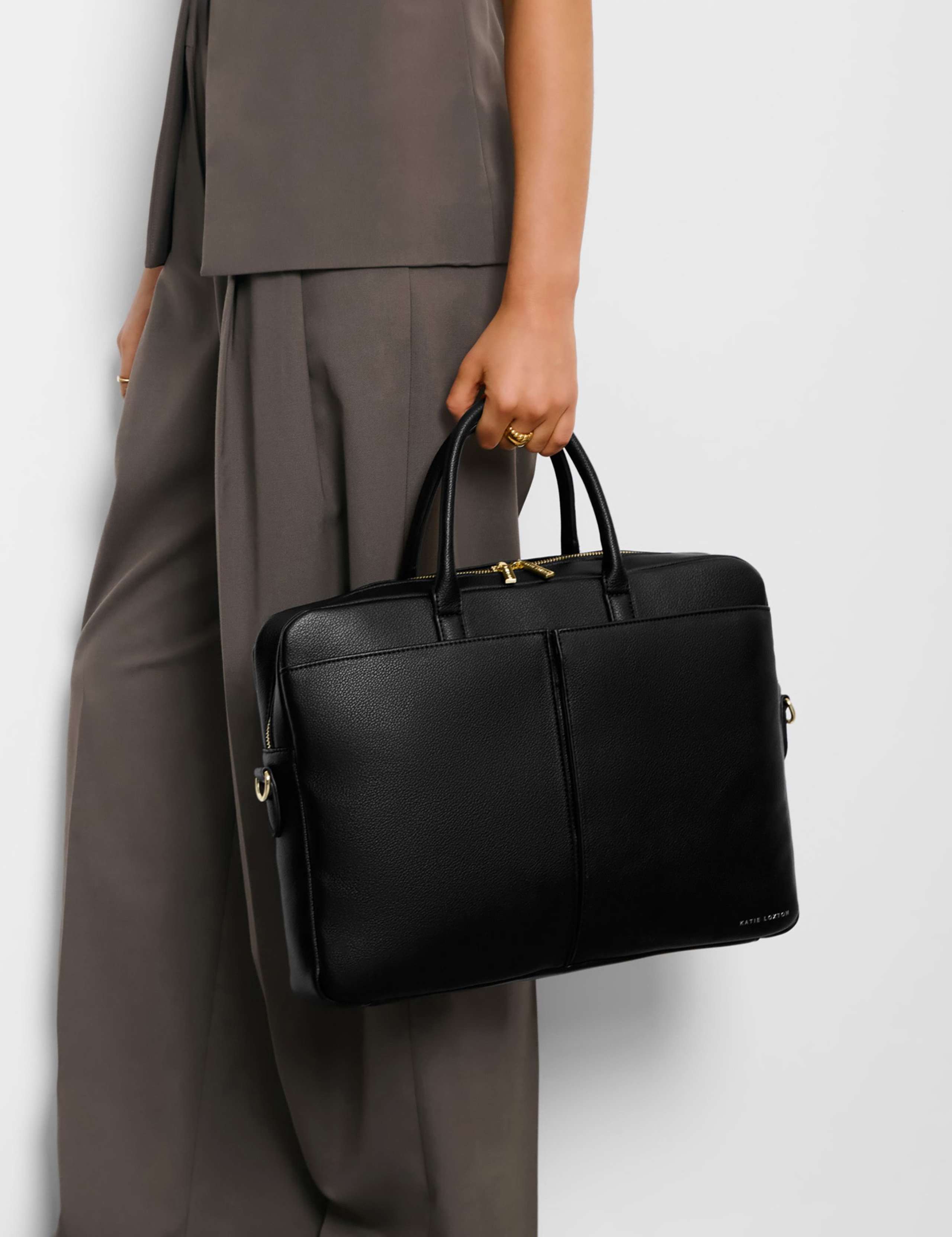 Faux Leather Laptop Bag 1 of 7