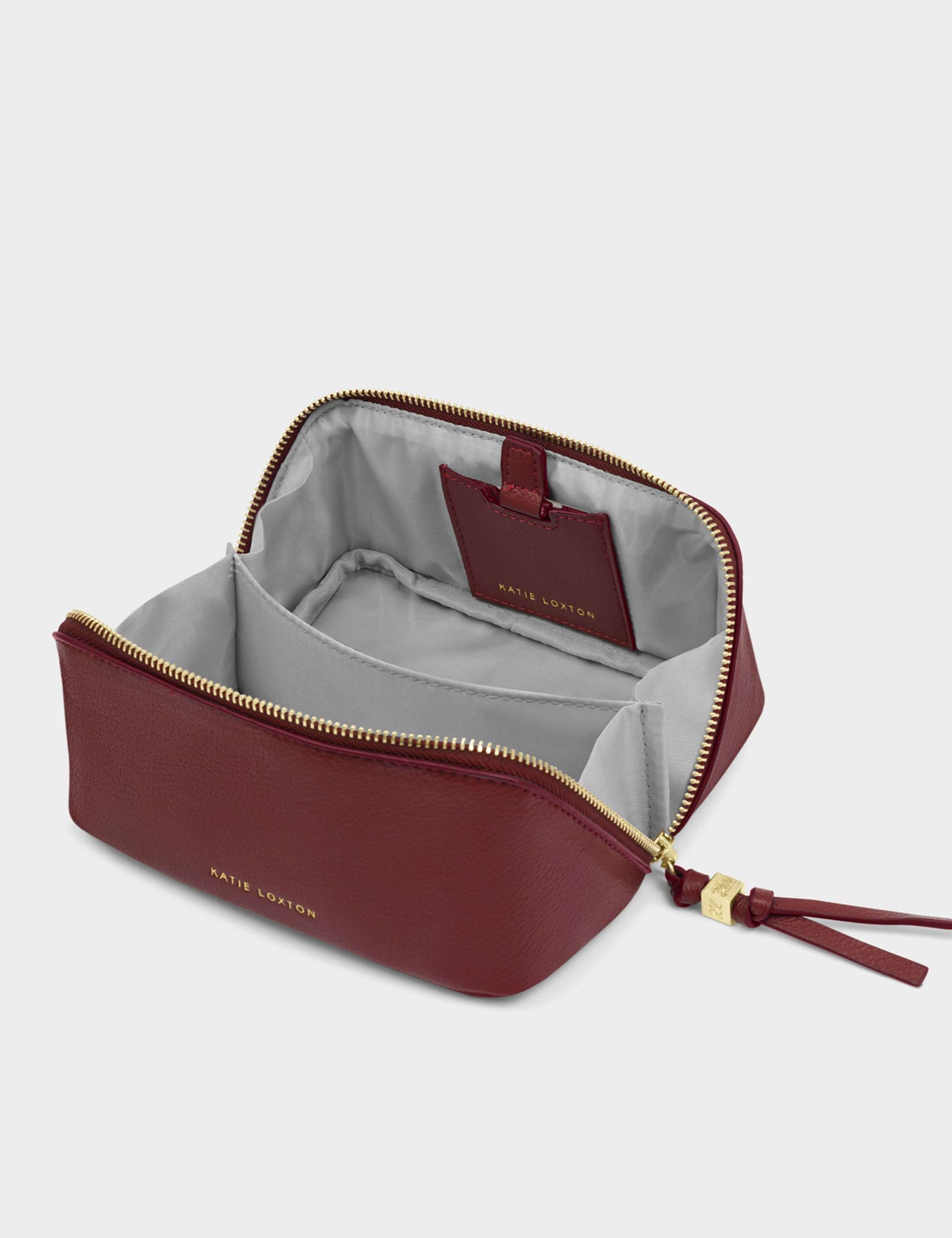 Faux Leather Fold-Out Mirror Make-Up Bag 2 of 5