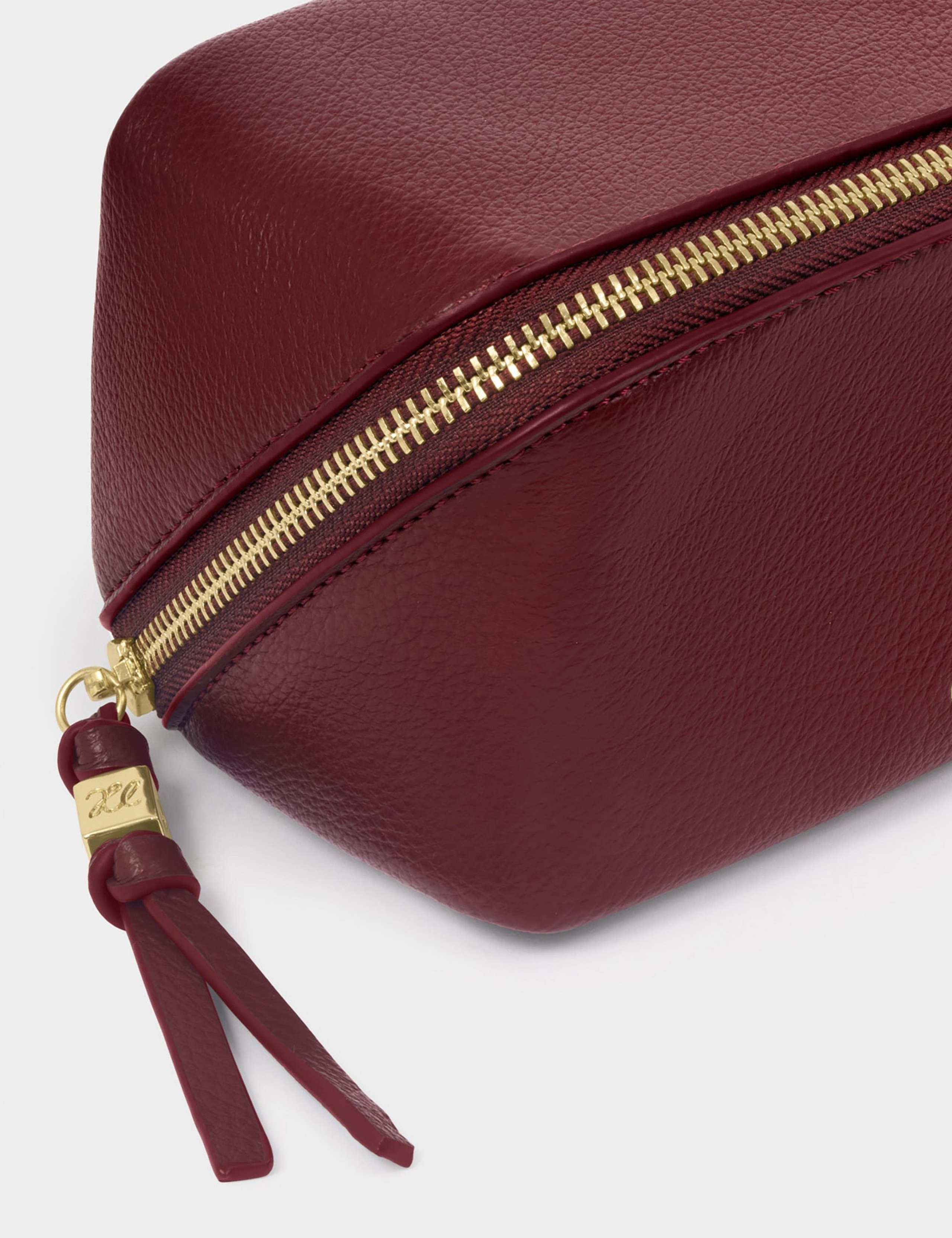 Faux Leather Fold-Out Mirror Make-Up Bag 3 of 5