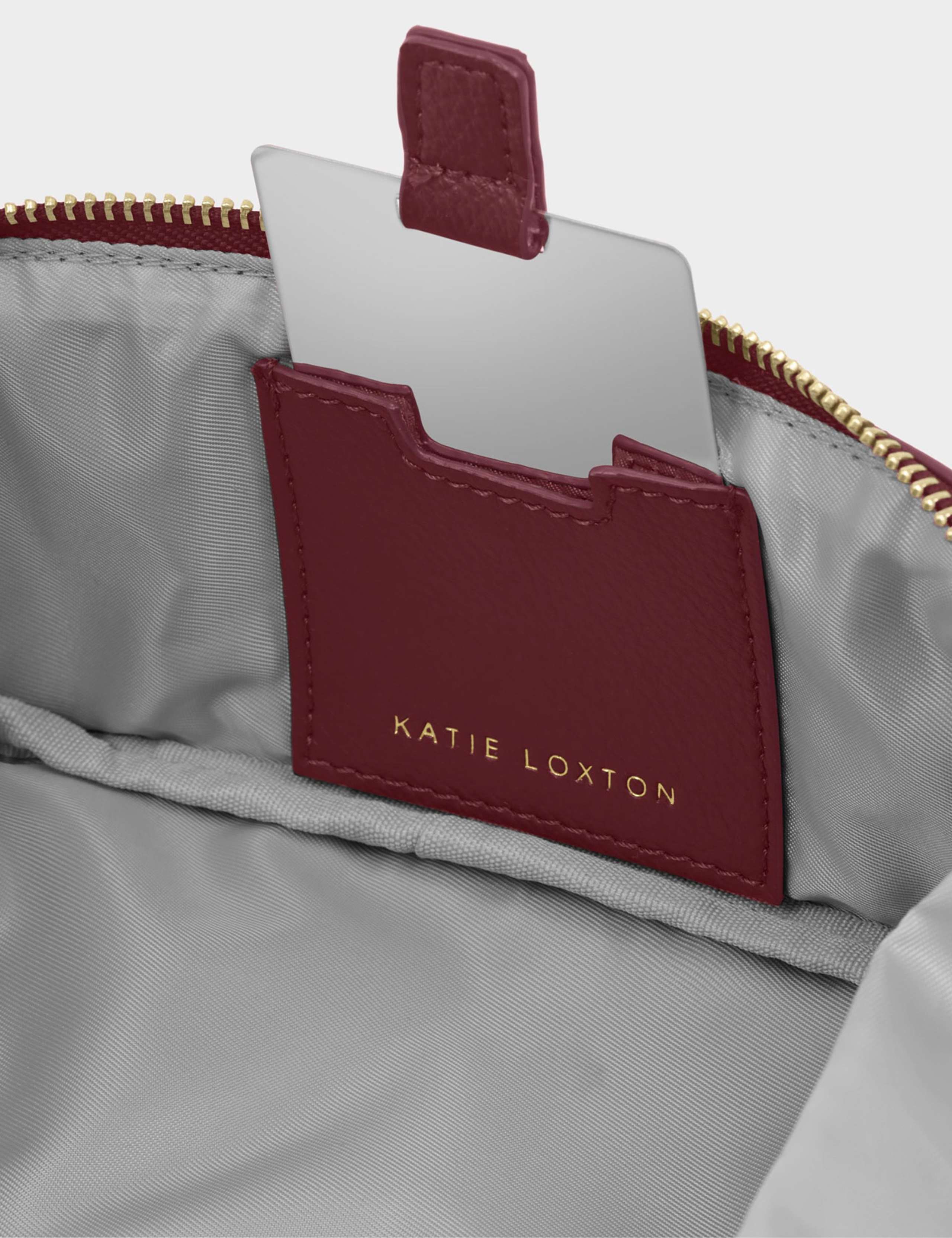 Faux Leather Fold-Out Mirror Make-Up Bag 4 of 5