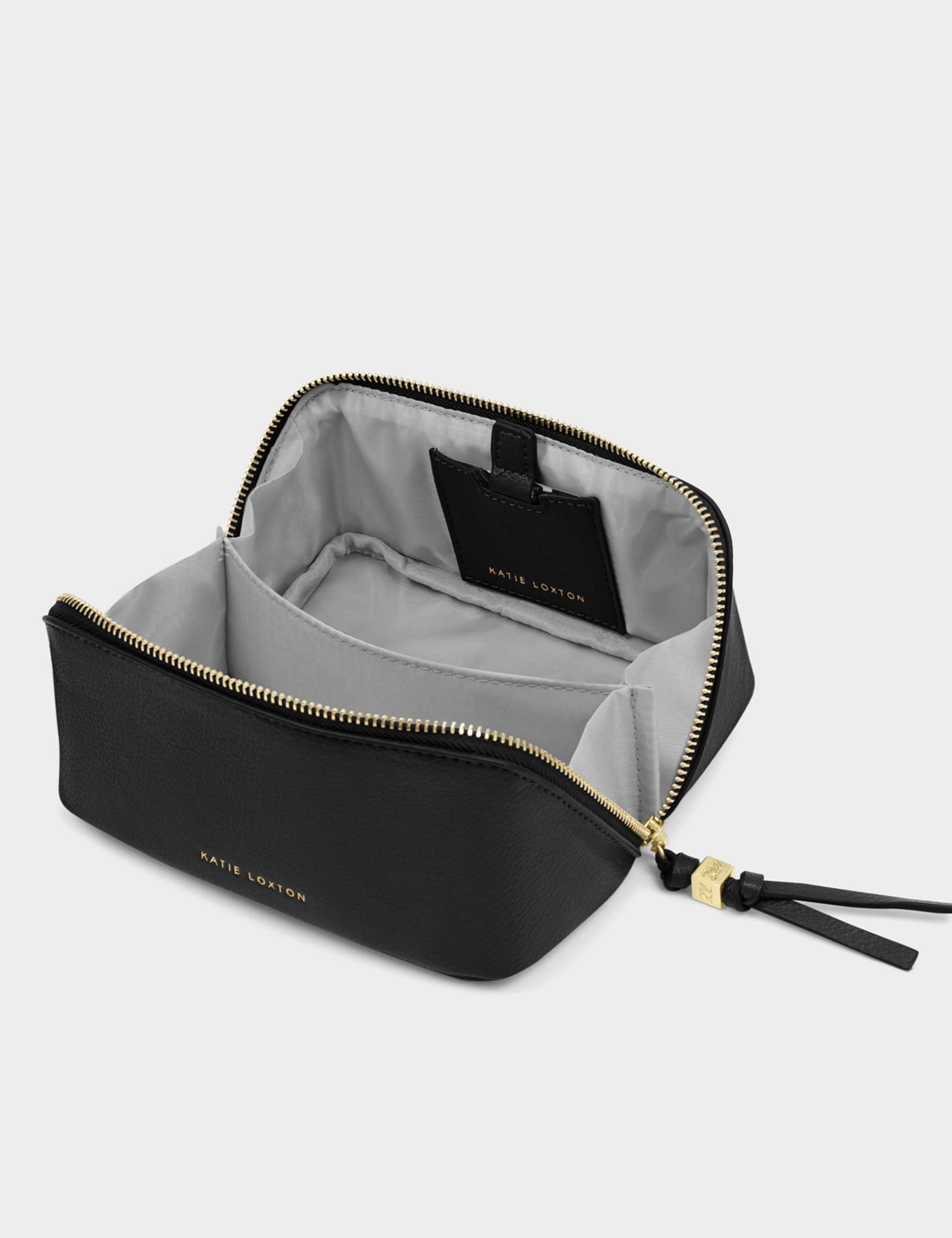 Faux Leather Fold-Out Mirror Make-Up Bag 3 of 5