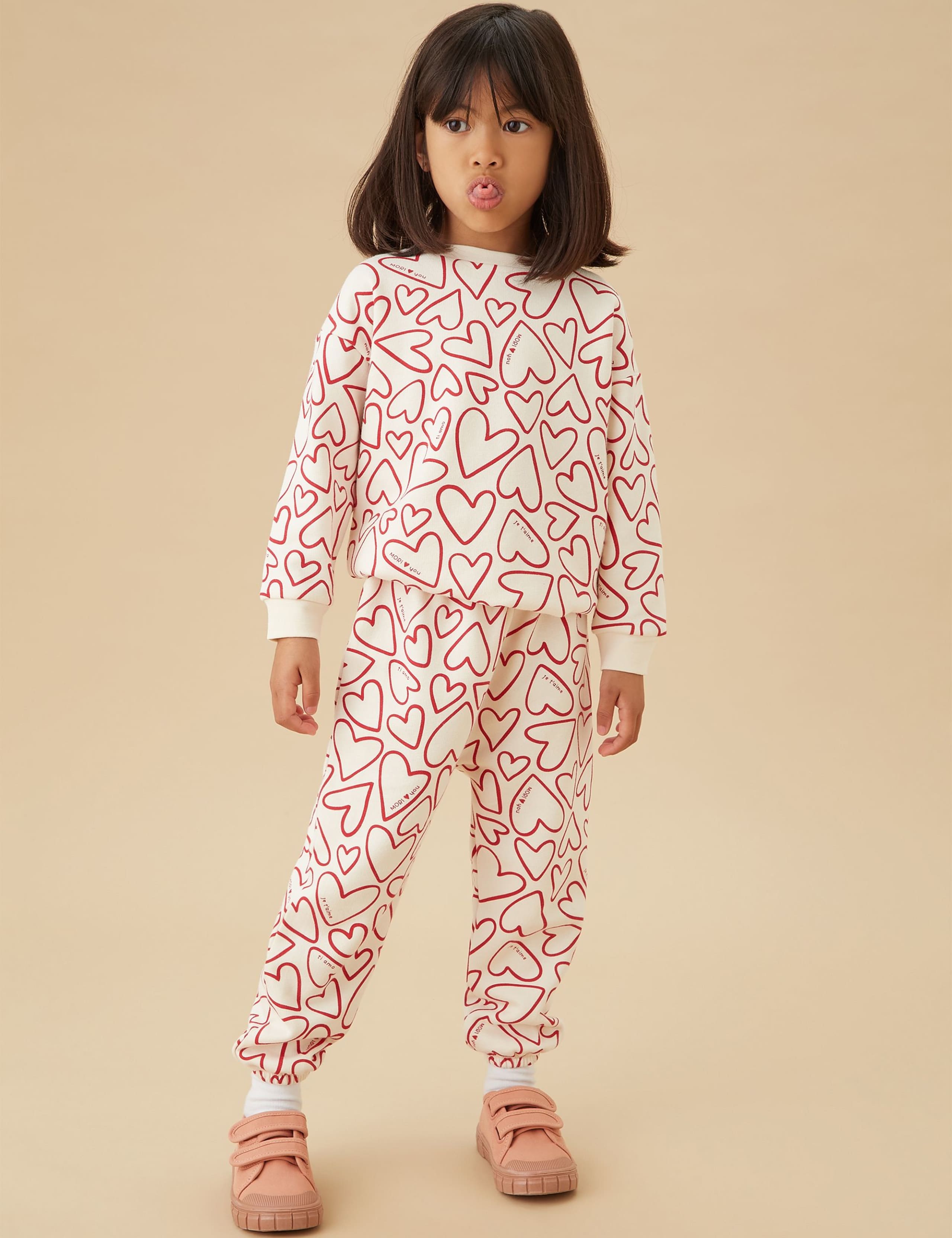 Cotton Blend Hearts Joggers (3 Mths - 6 Yrs) 3 of 8