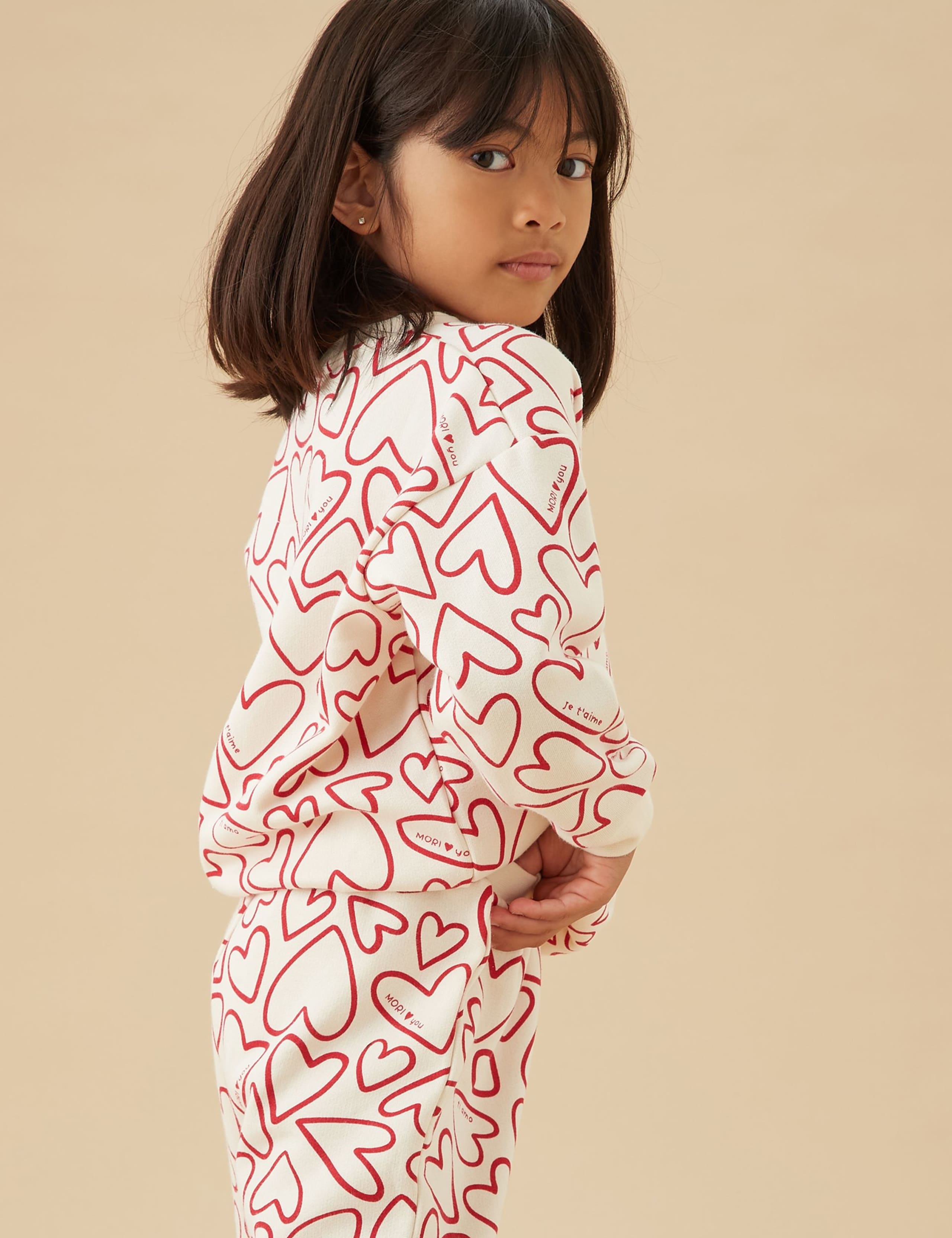 Cotton Blend Hearts Joggers (3 Mths - 6 Yrs) 4 of 8