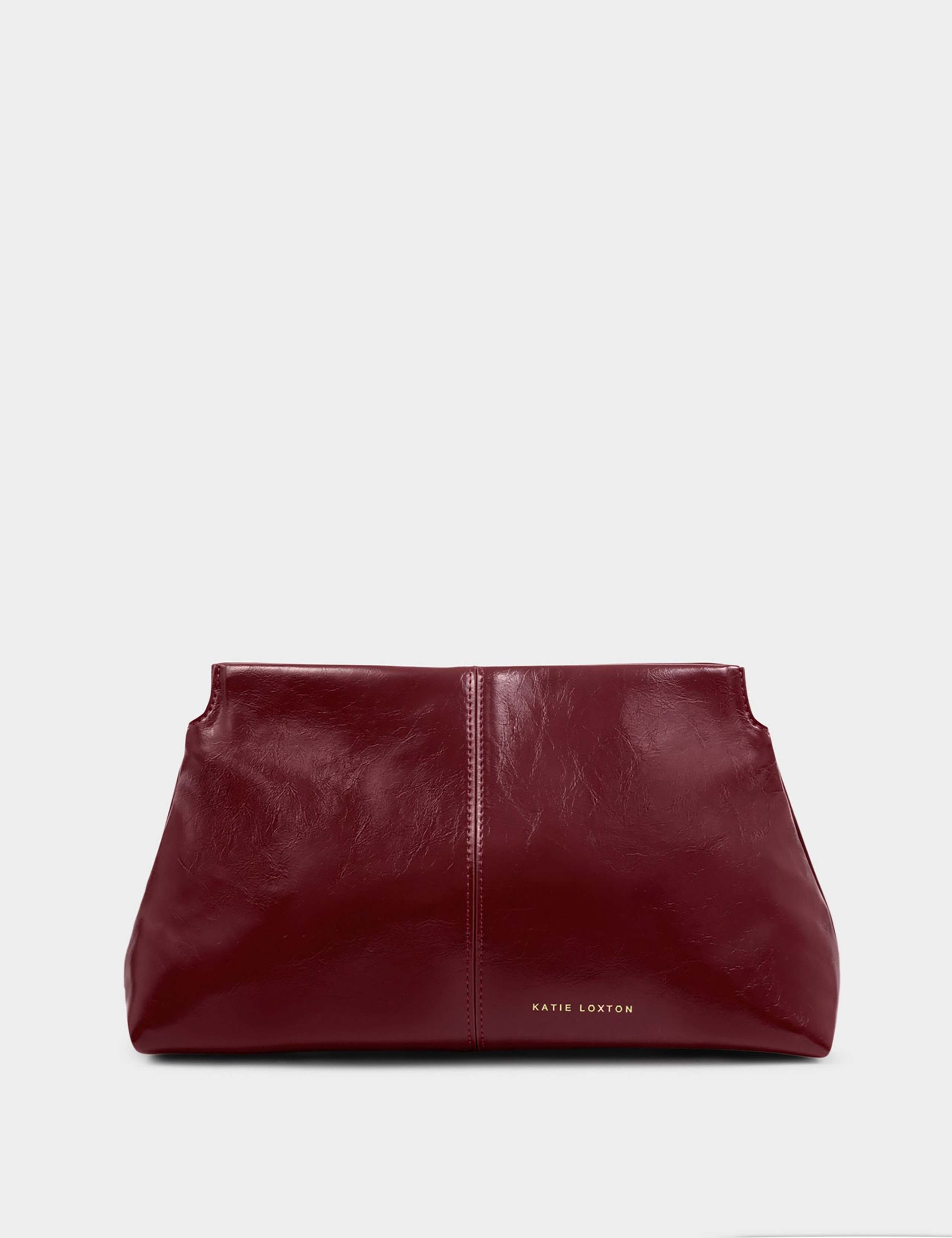 Faux Leather Patent Finish Clutch Bag 2 of 6