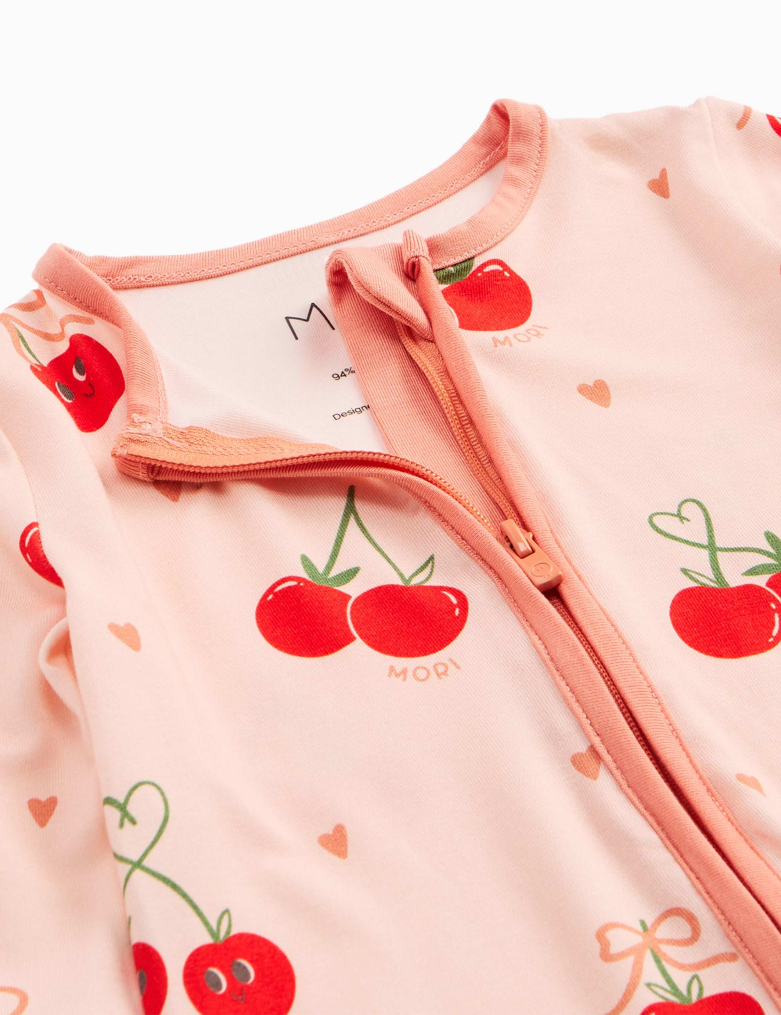 Modal Rich Cherry Sleepsuit (0 - 24 Mths) 4 of 6