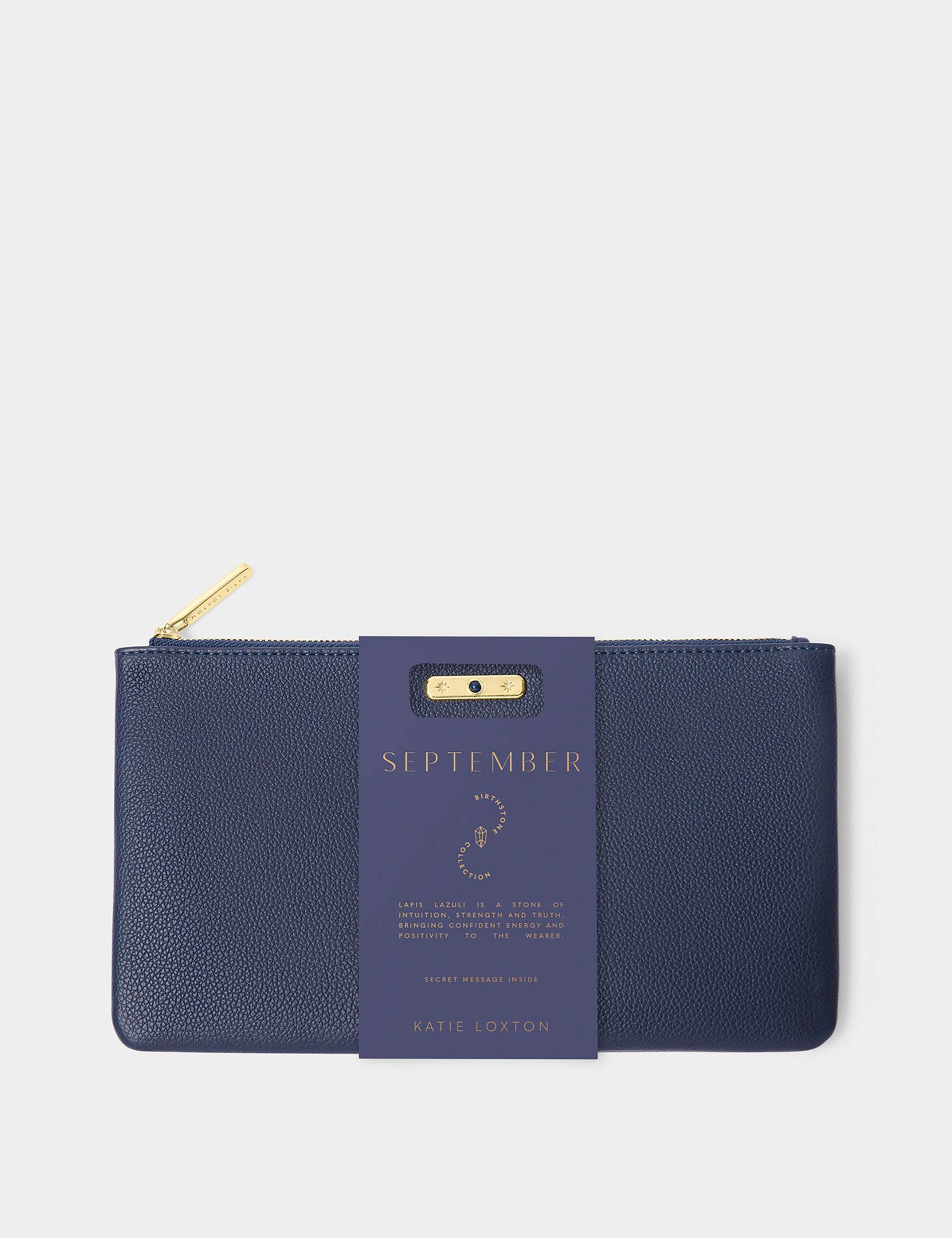 Faux Leather September Birthstone Pouch Purse 2 of 5