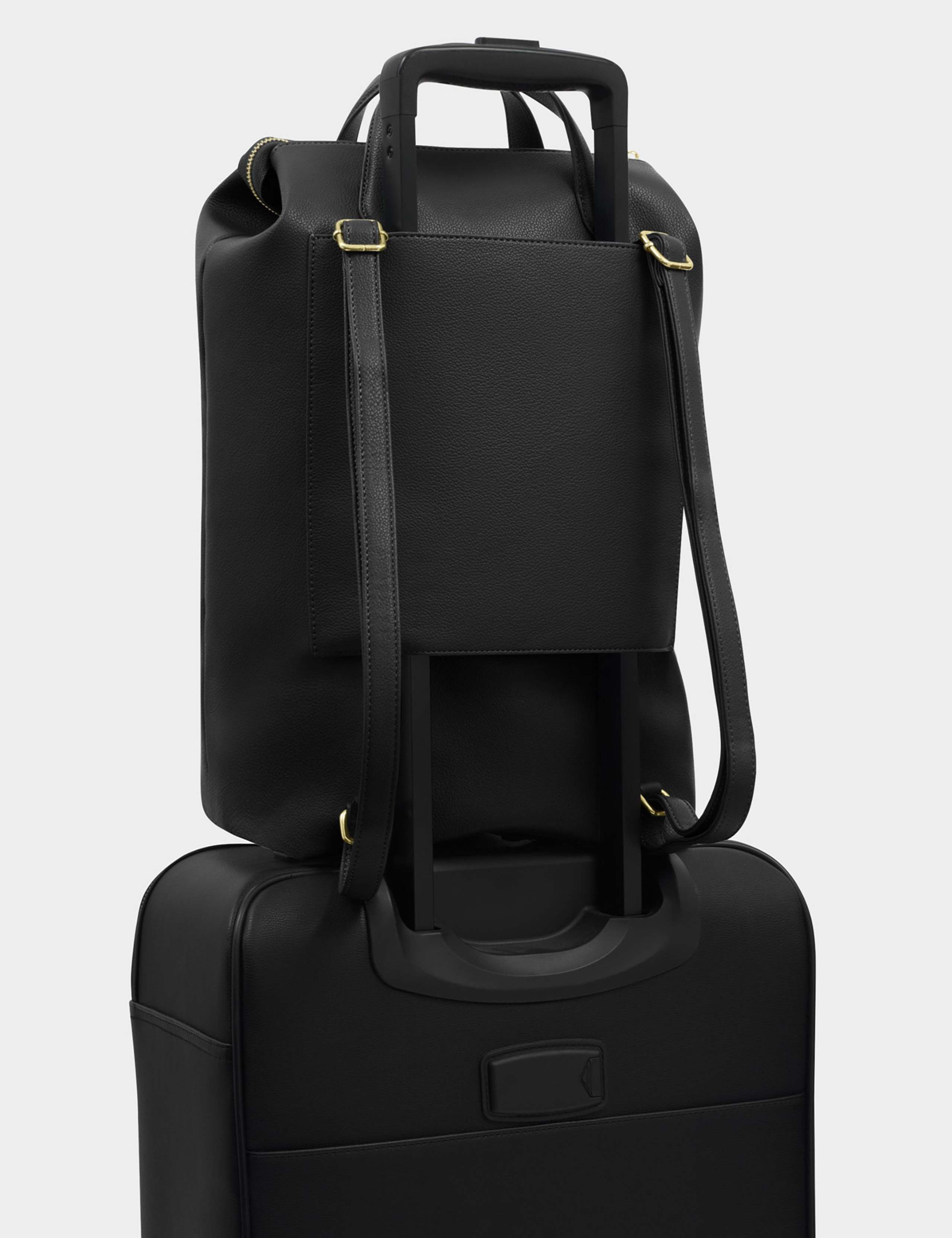 Faux Leather Top Handle Cabin Backpack 4 of 8
