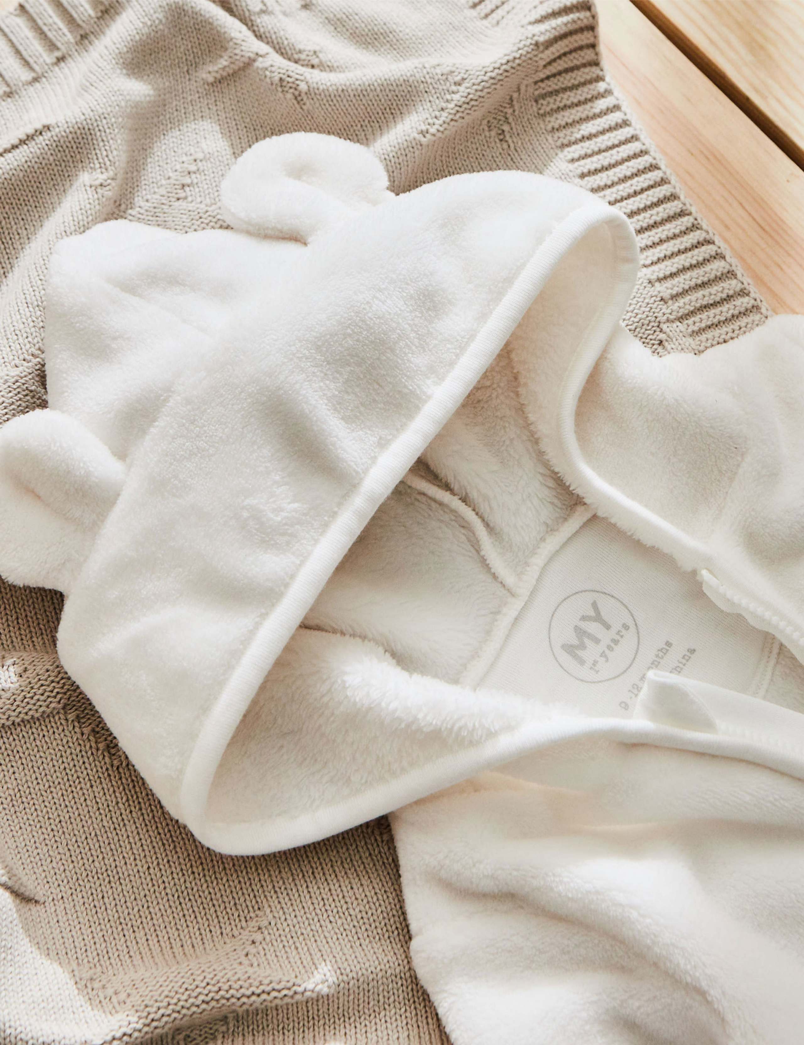 Personalised Ivory Fleece Onesie (0-18 Mths) 4 of 5