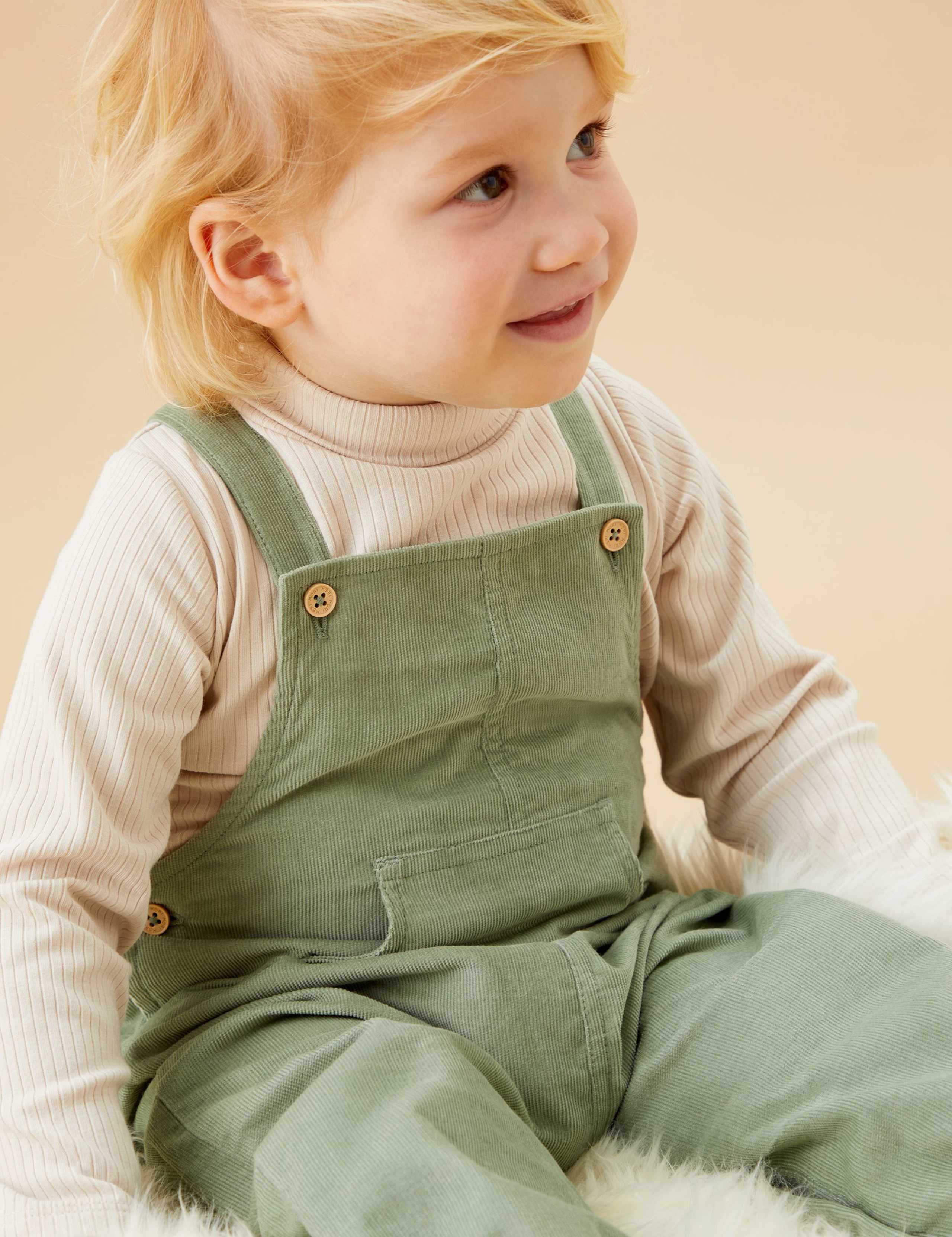 Cord Supersoft Dungarees (3 Mths-4 Yrs) 1 of 4