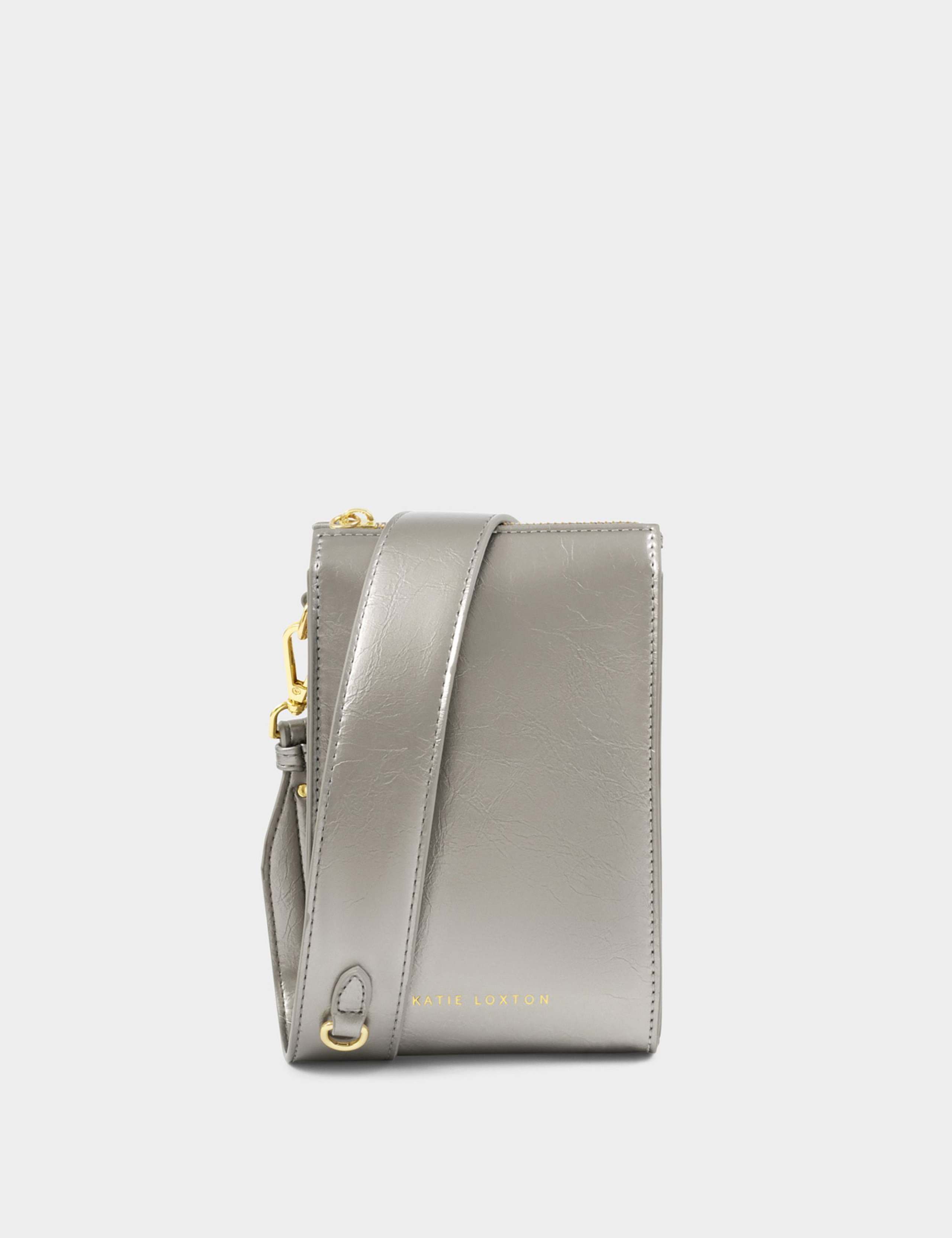 Faux Leather Metallic Cross Body Bag 2 of 6