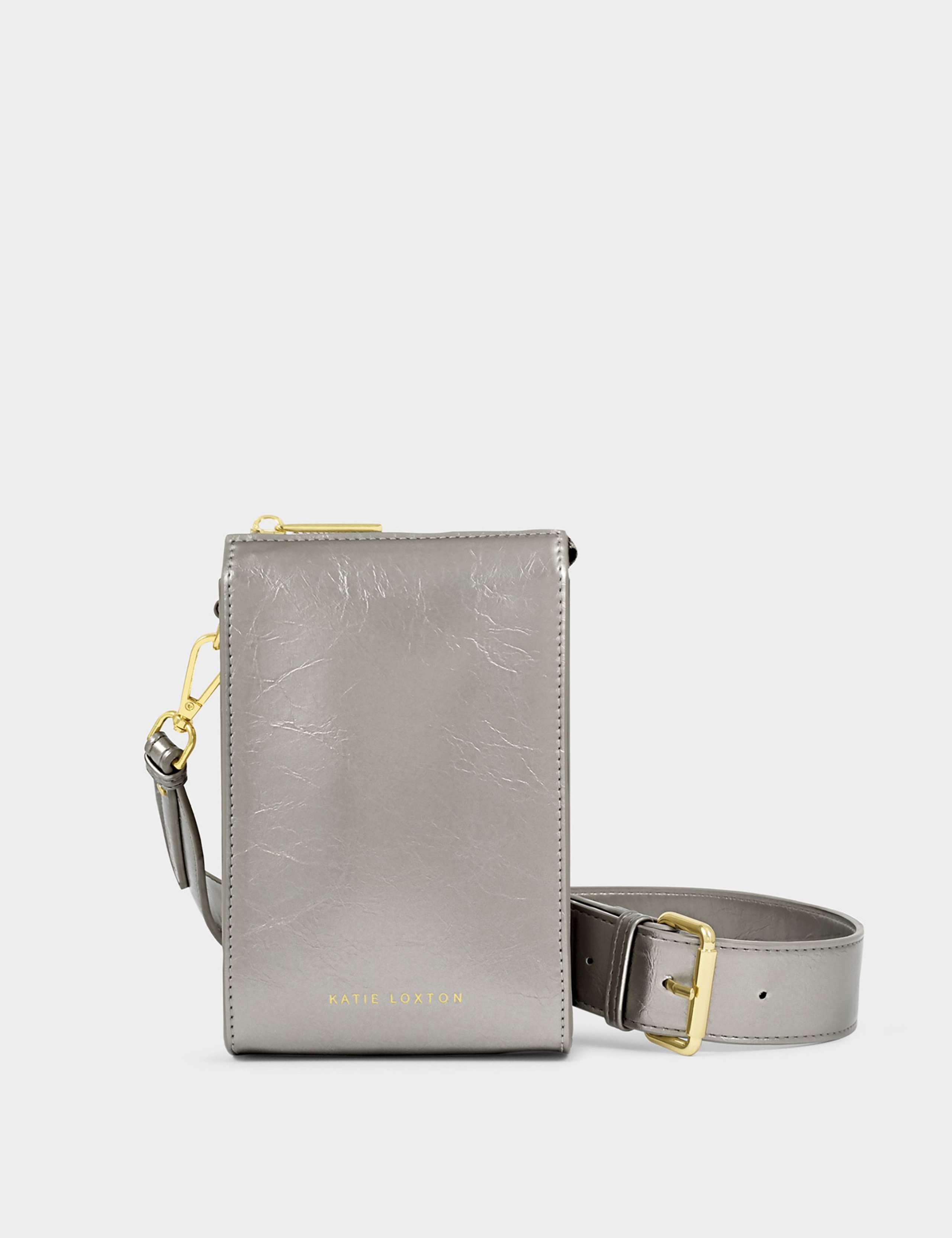Faux Leather Metallic Cross Body Bag 3 of 6