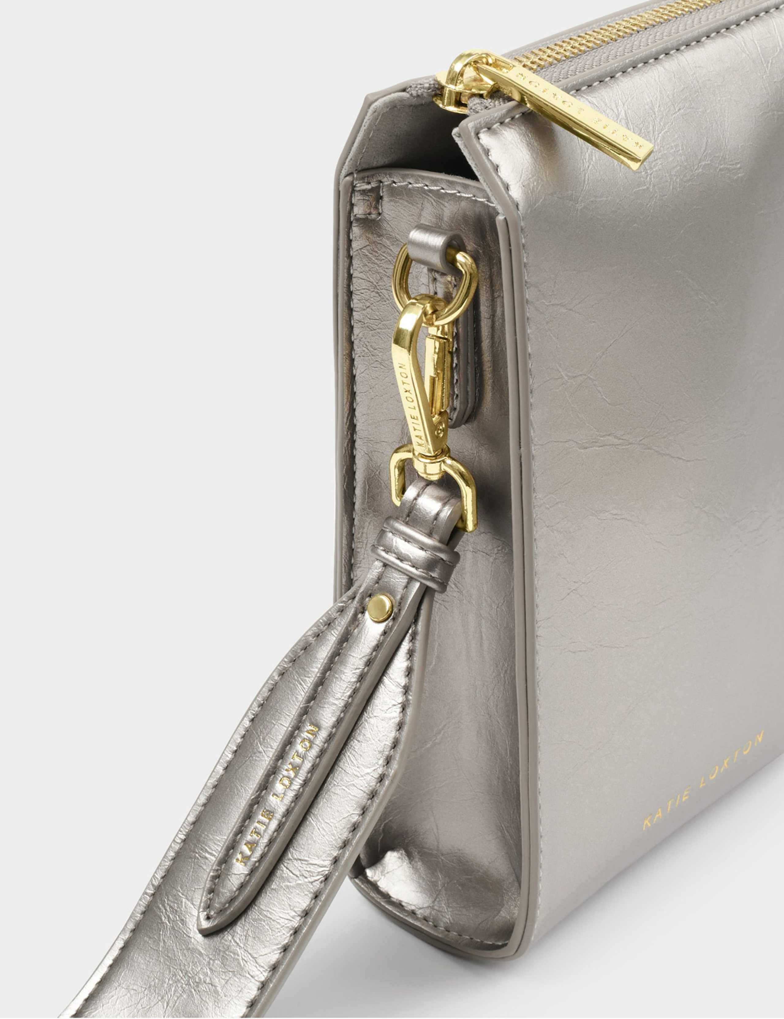 Faux Leather Metallic Cross Body Bag 4 of 6