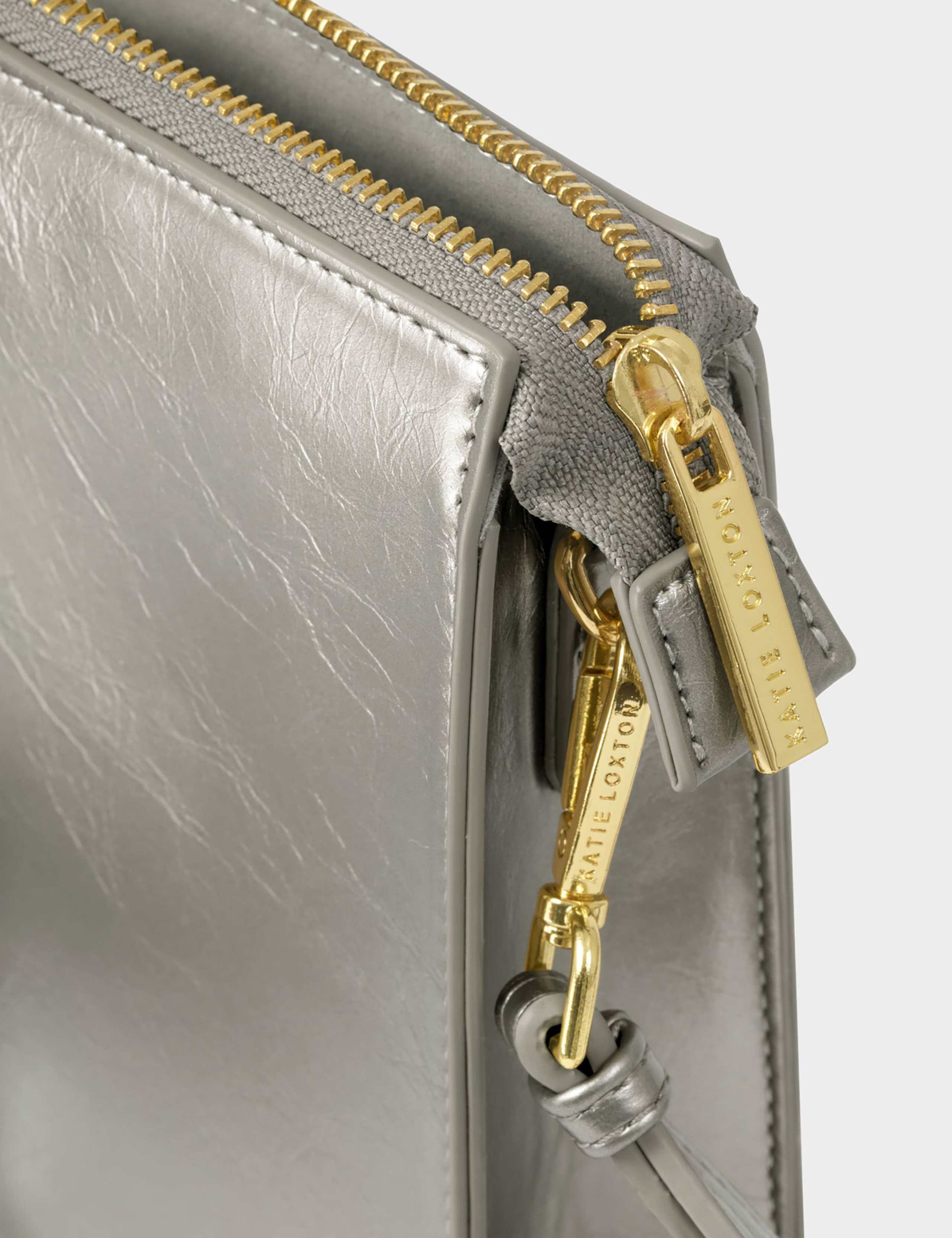 Faux Leather Metallic Cross Body Bag 5 of 6
