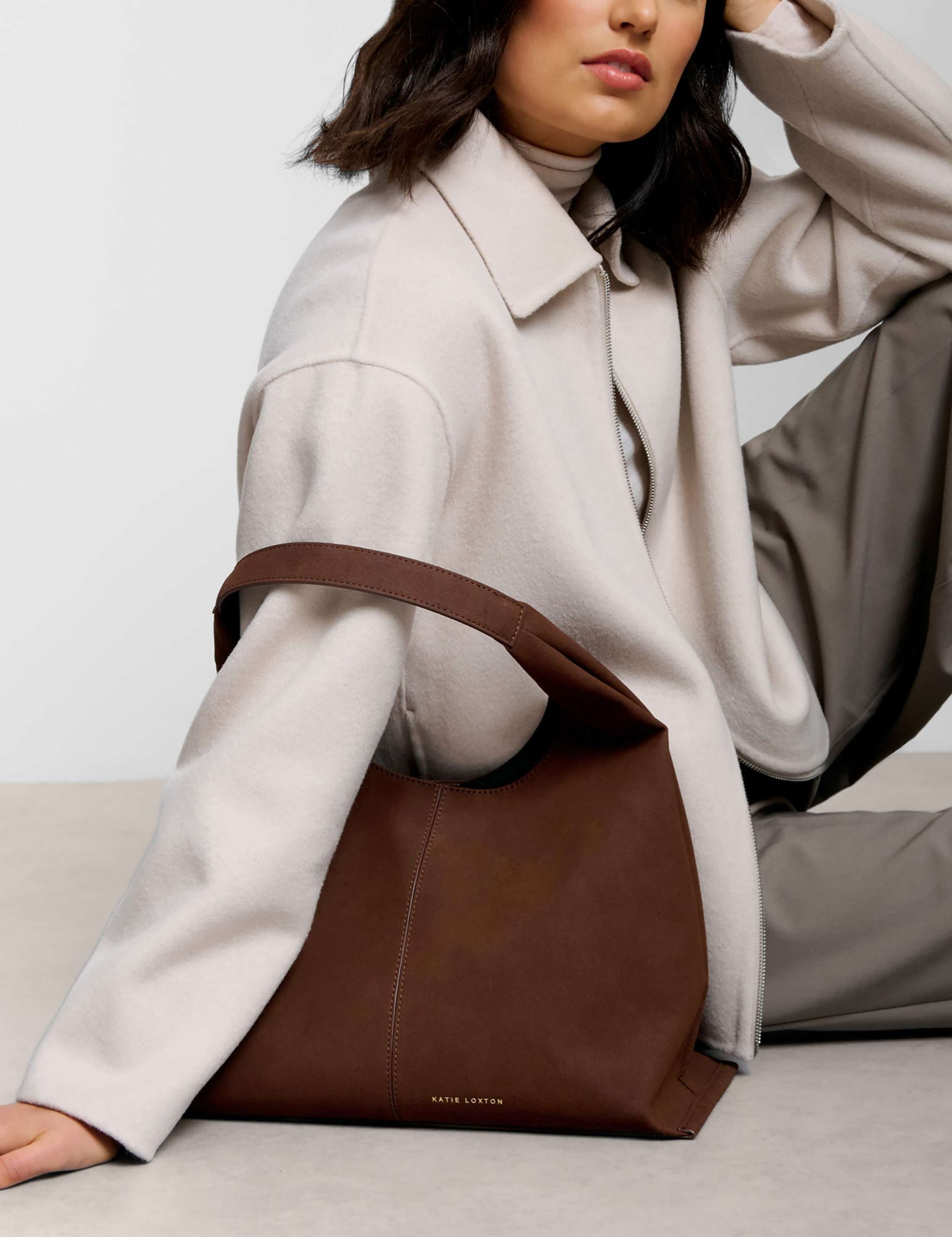 Faux Suede Shoulder Bag 1 of 5