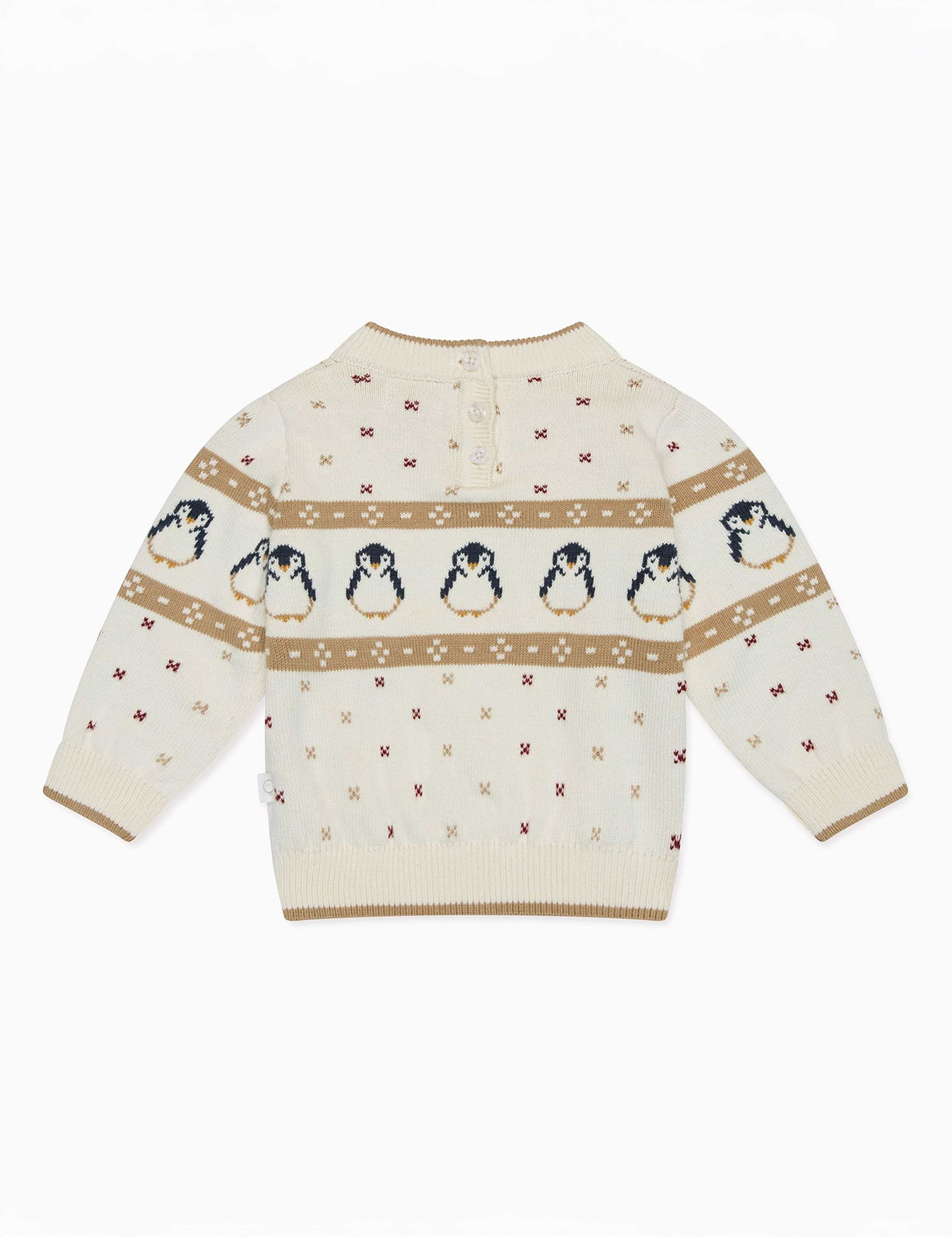 Pure Cotton Christmas Penguin Jumper (0 Mths-4 Yrs) 5 of 6
