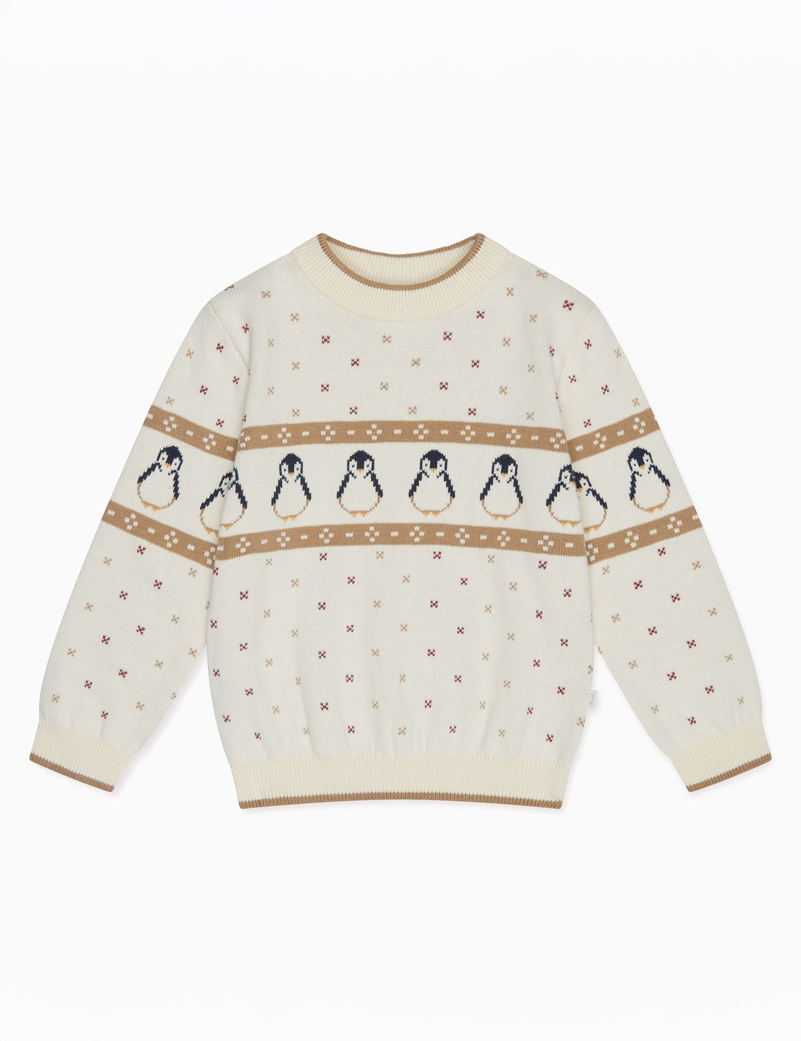 Pure Cotton Christmas Penguin Jumper (0 Mths-4 Yrs) 6 of 6