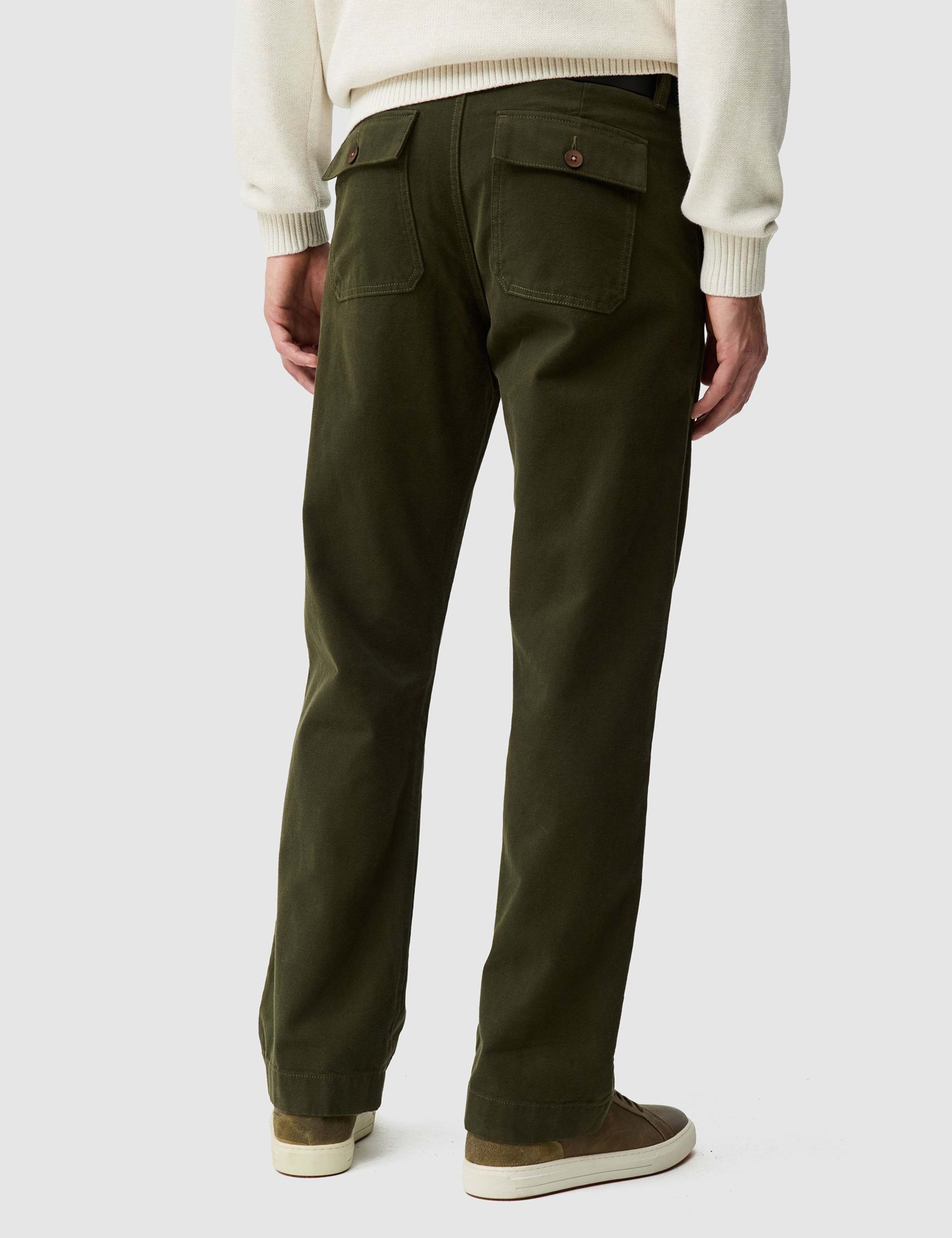 Relaxed Fit Pure Cotton Trousers 3 of 4