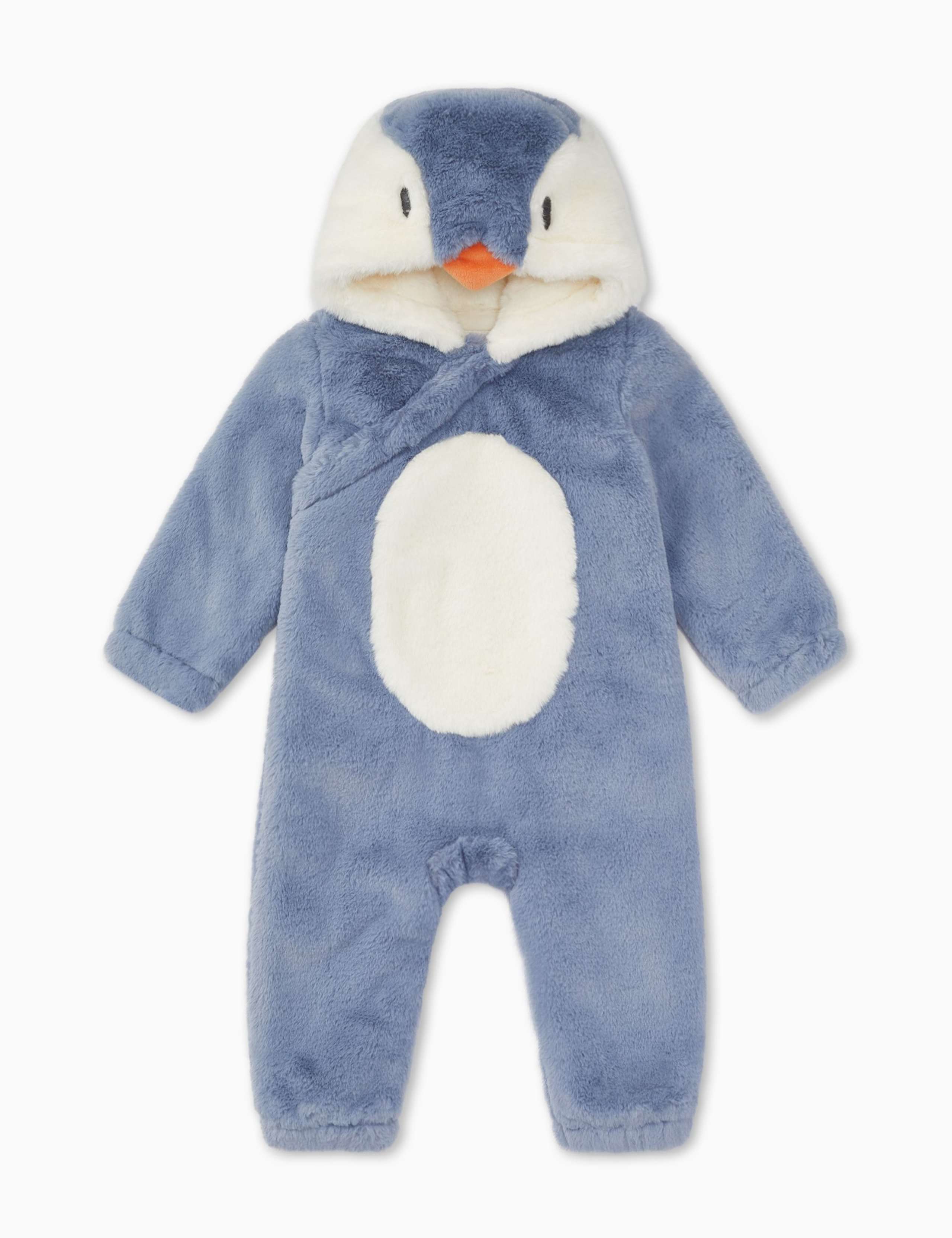 Faux Fur Penguin Pramsuit (0-24 Mths) 4 of 4