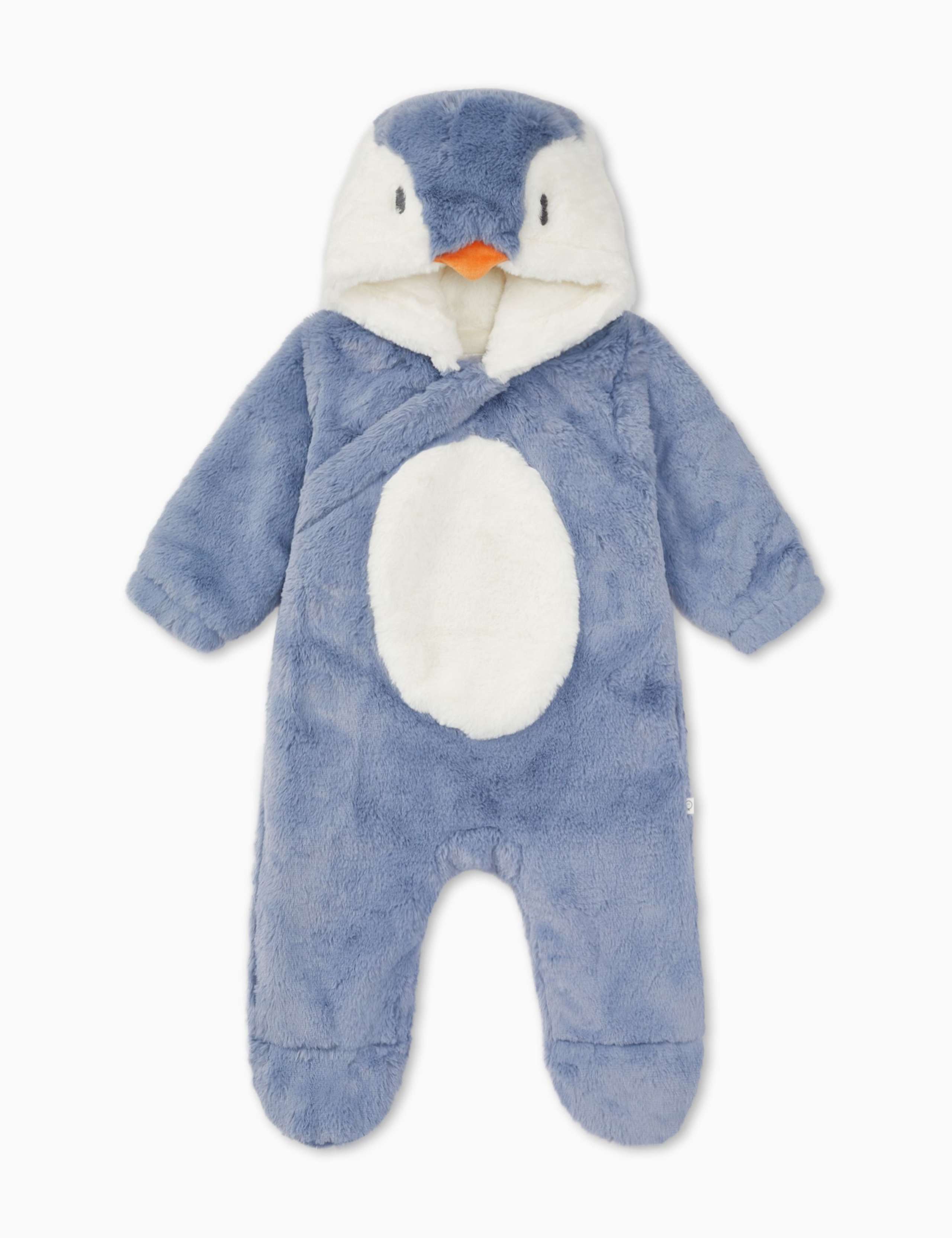 Faux Fur Penguin Pramsuit (0-24 Mths) 2 of 4