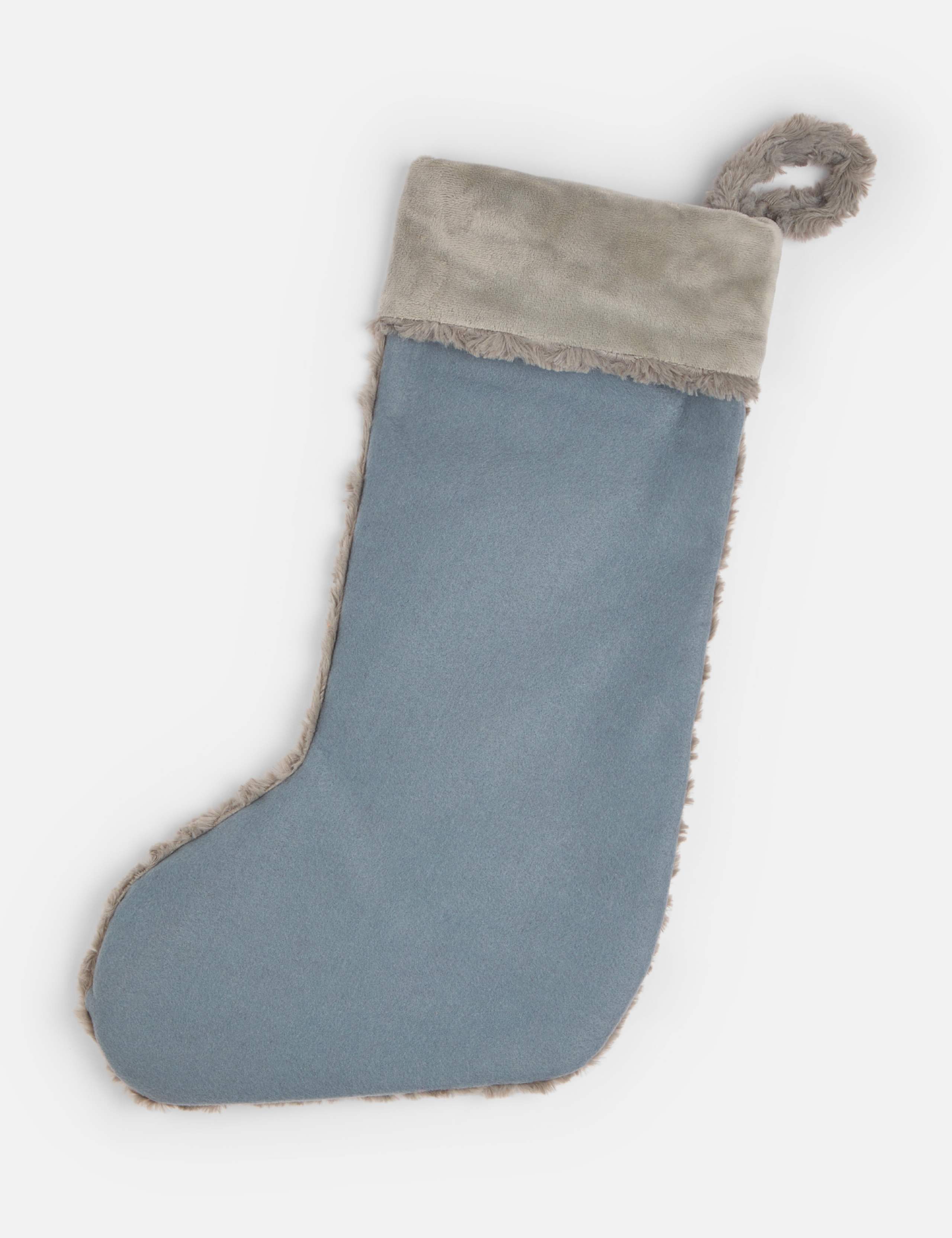 Personalised Name Grey Plush Stocking by Dollymix 2 of 3