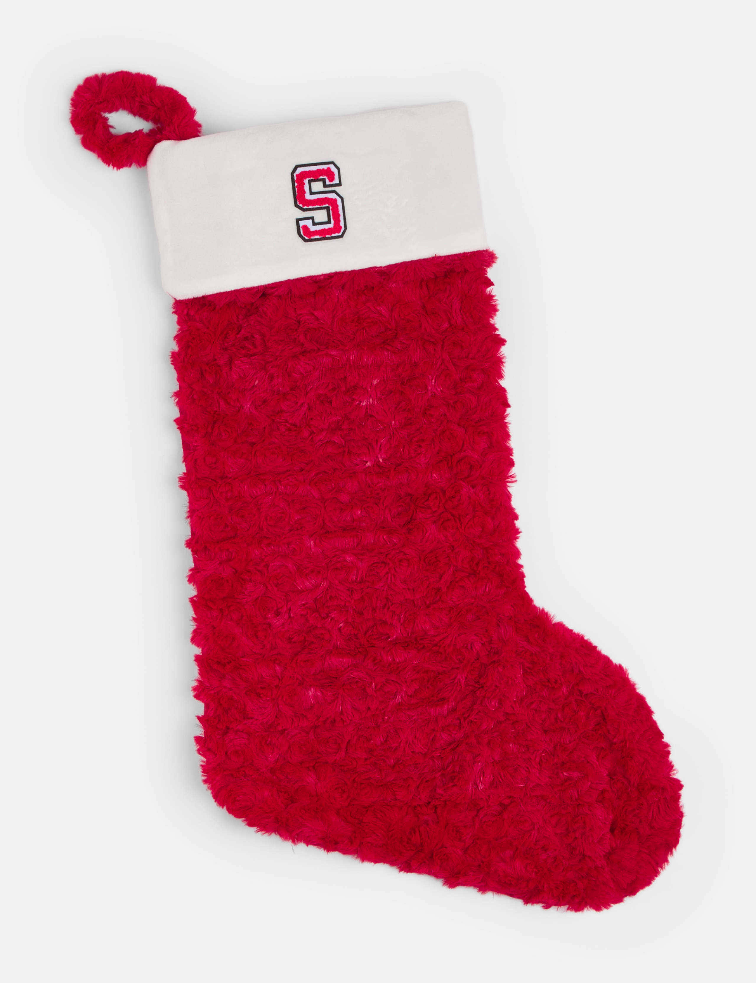 Personalised Letter Red Plush Stocking by Alphabet 1 of 3