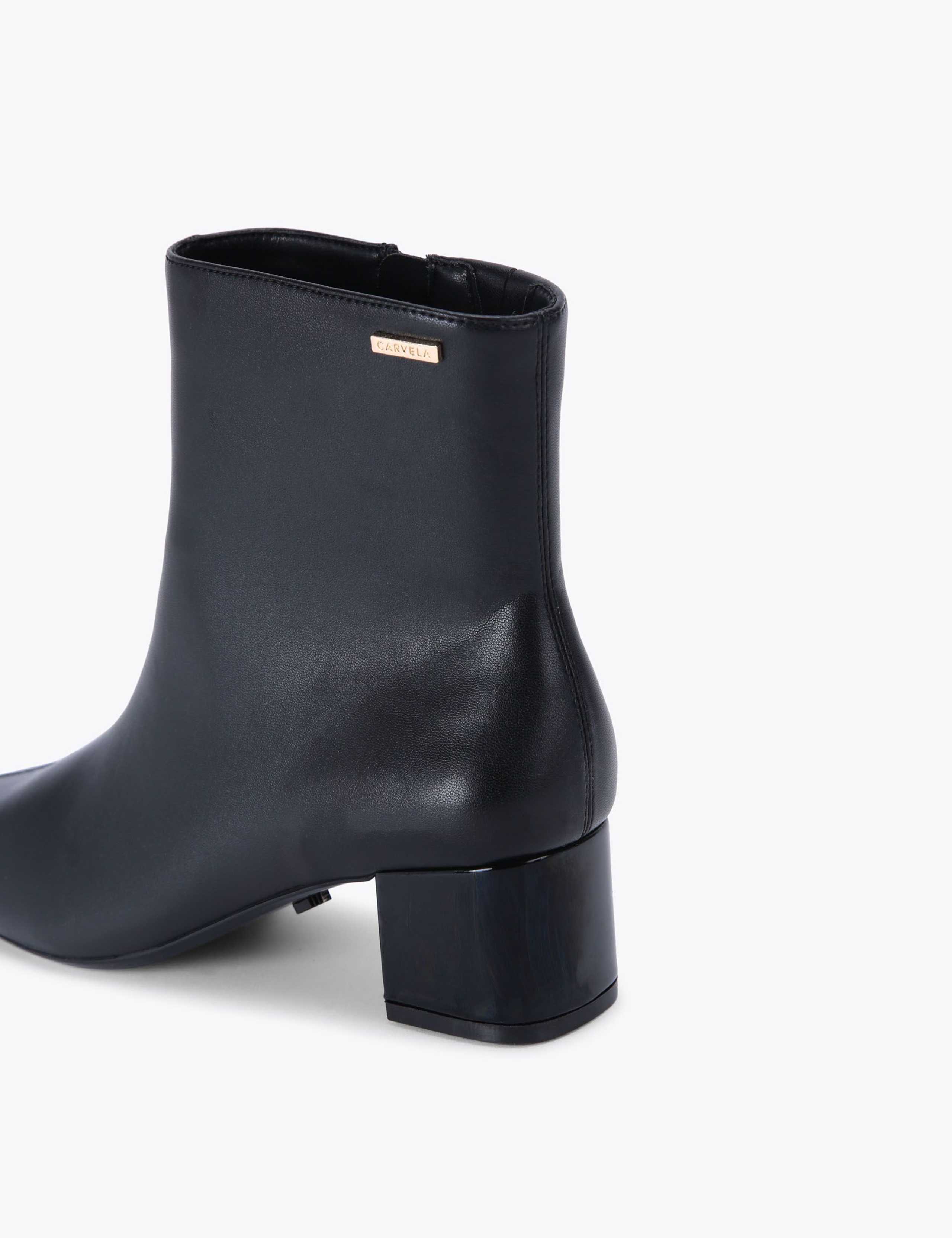 Block Heel Square Toe Ankle Boots 3 of 6