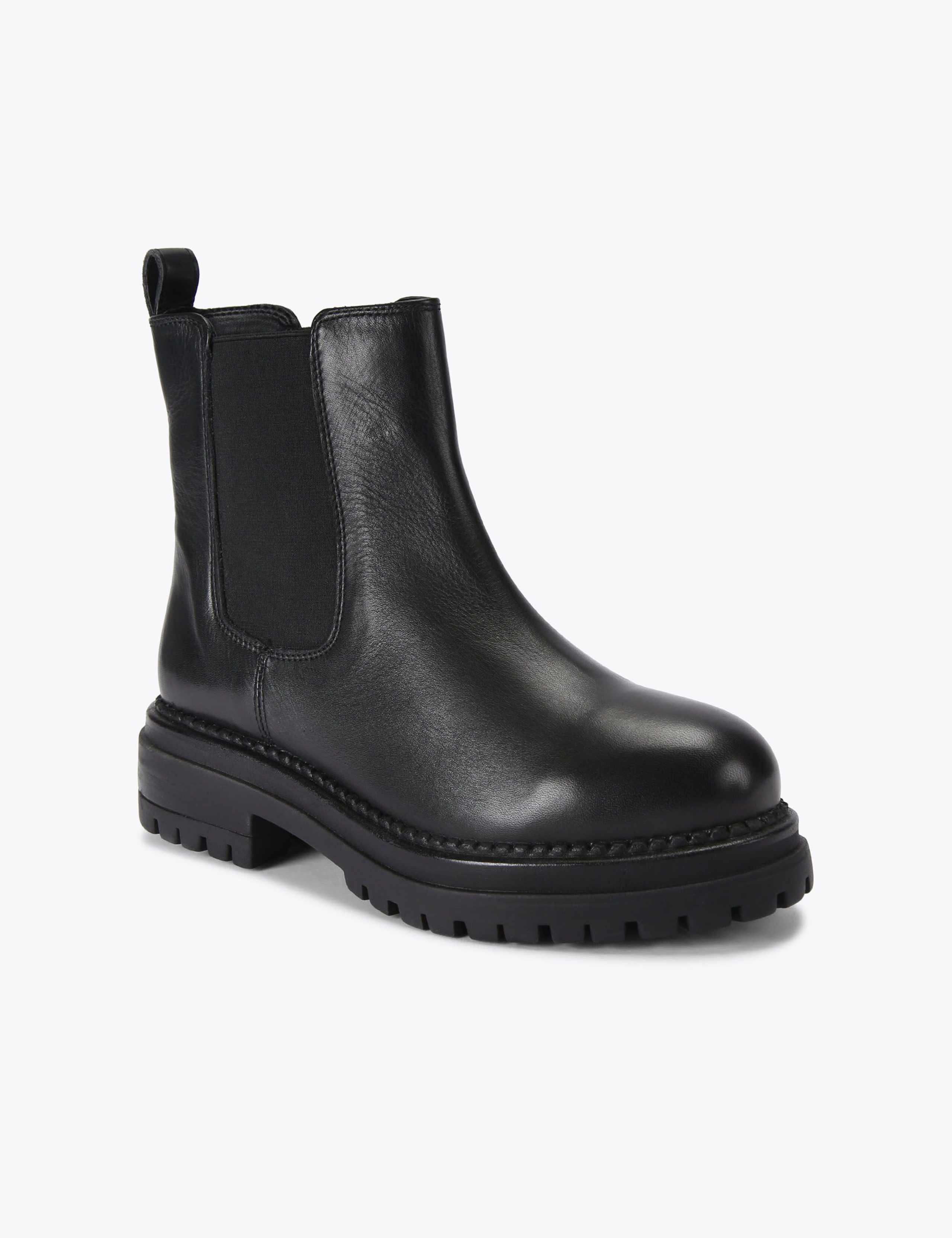 Leather Chelsea Chunky Ankle Boots 4 of 5