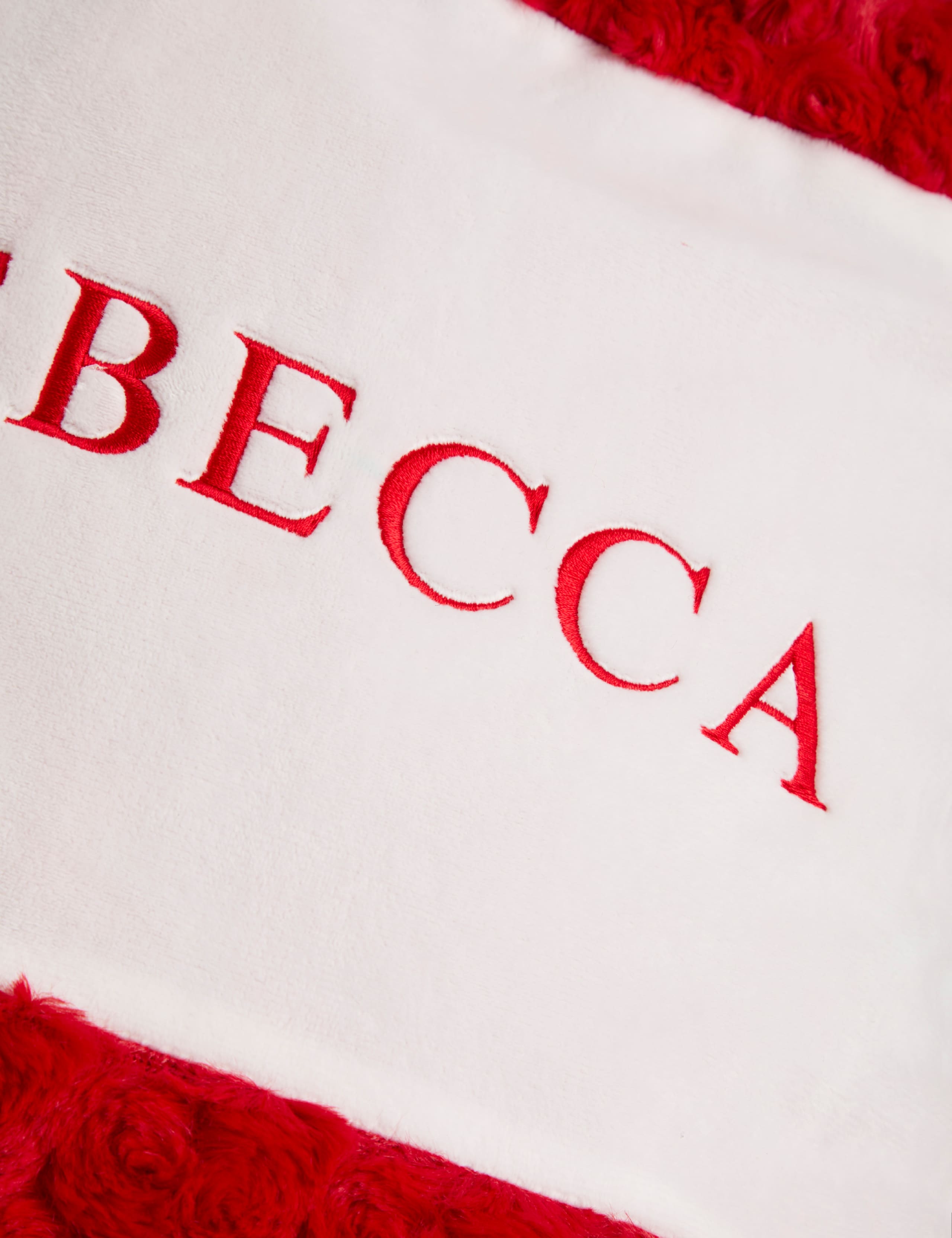 Personalised Name Red Plush Santa Sack by Dollymix 3 of 3