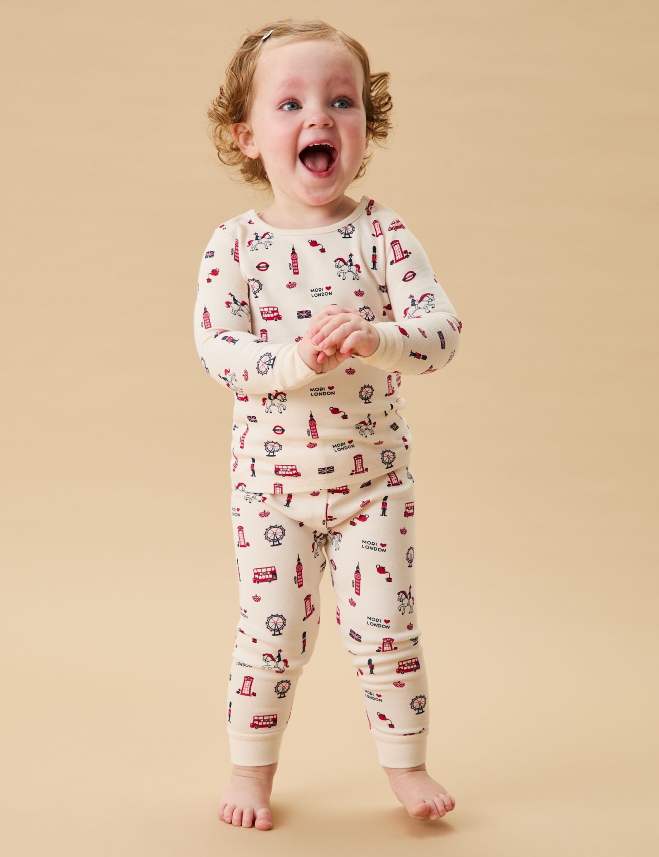 Cotton Blend London Print Pyjamas (3 Mths-6 Yrs) 1 of 4