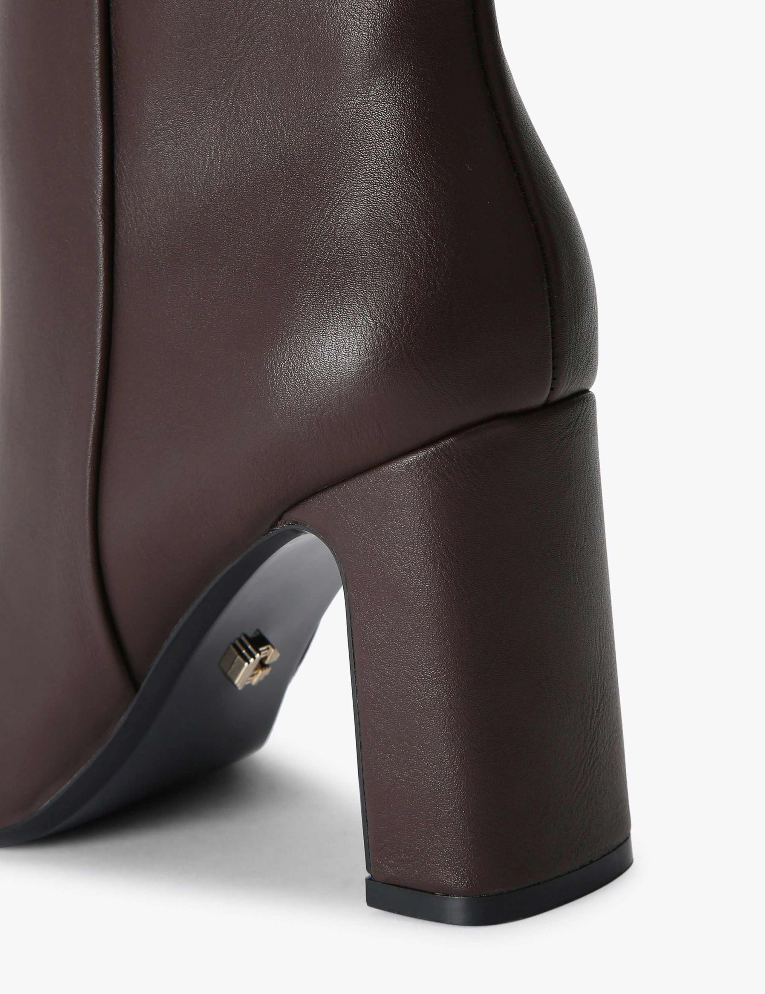 Wide Fit Block Heel Square Toe Ankle Boots 3 of 5