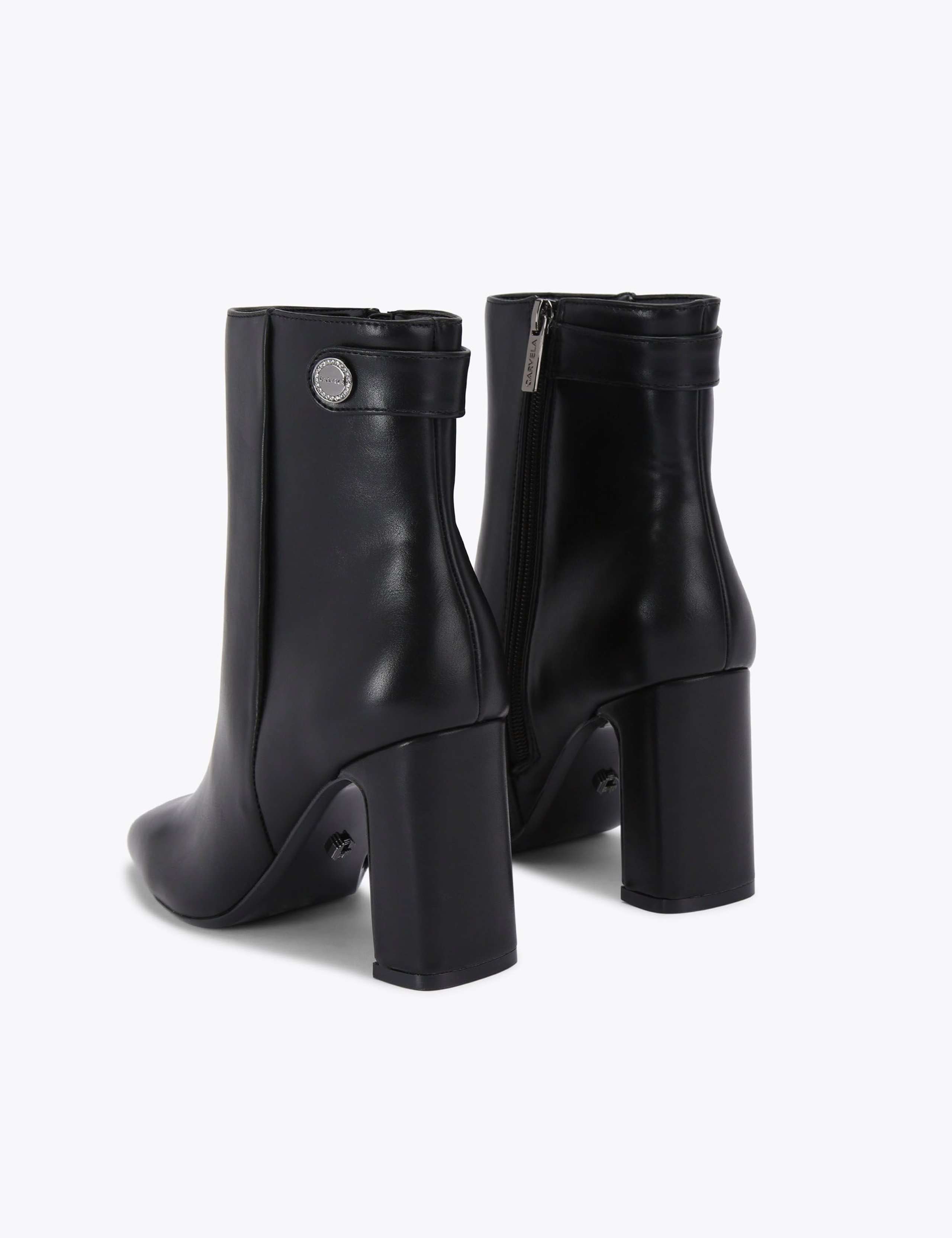 Wide Fit Block Heel Square Toe Ankle Boots 5 of 5