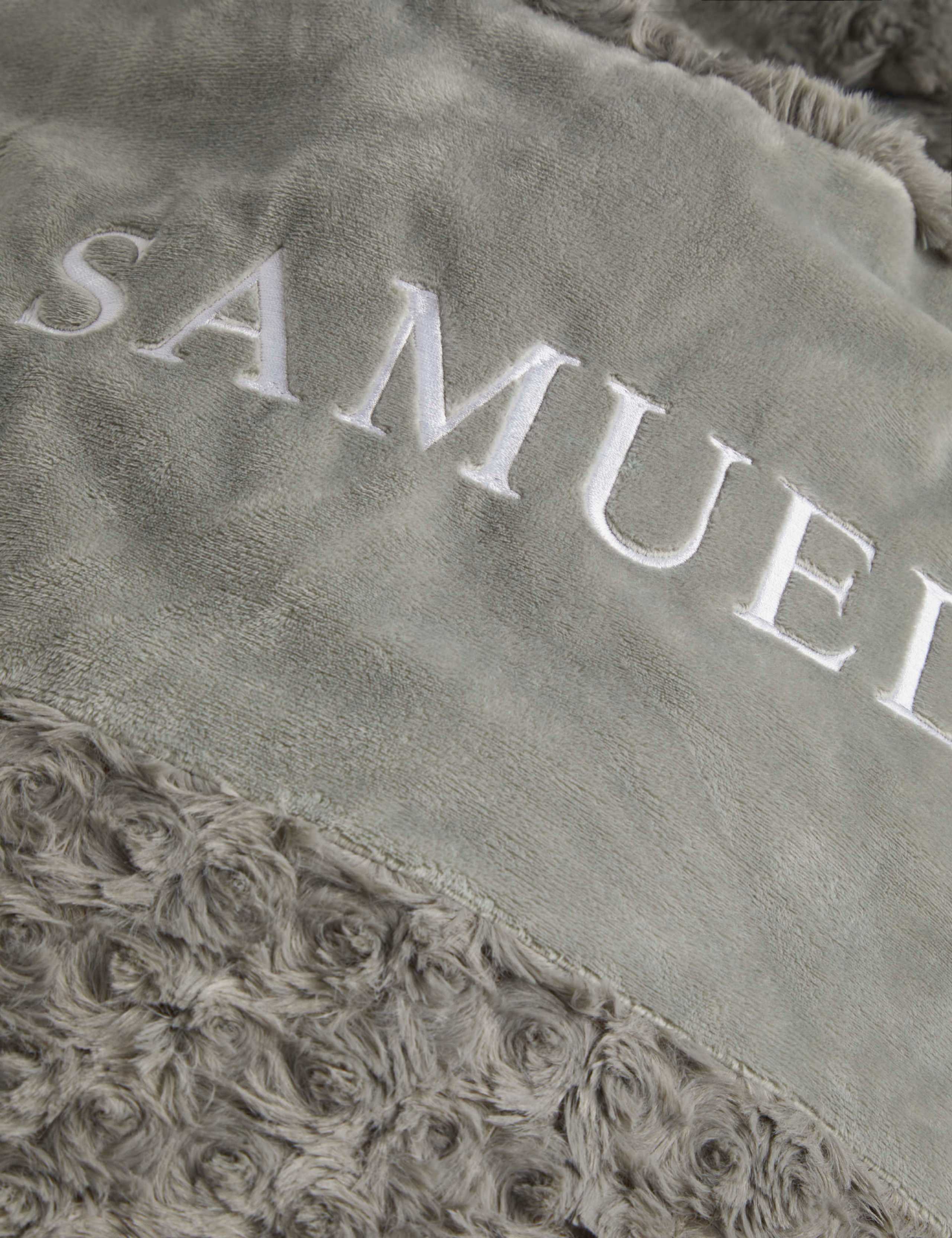 Personalised Name Grey Plush Santa Sack by Dollymix 3 of 3