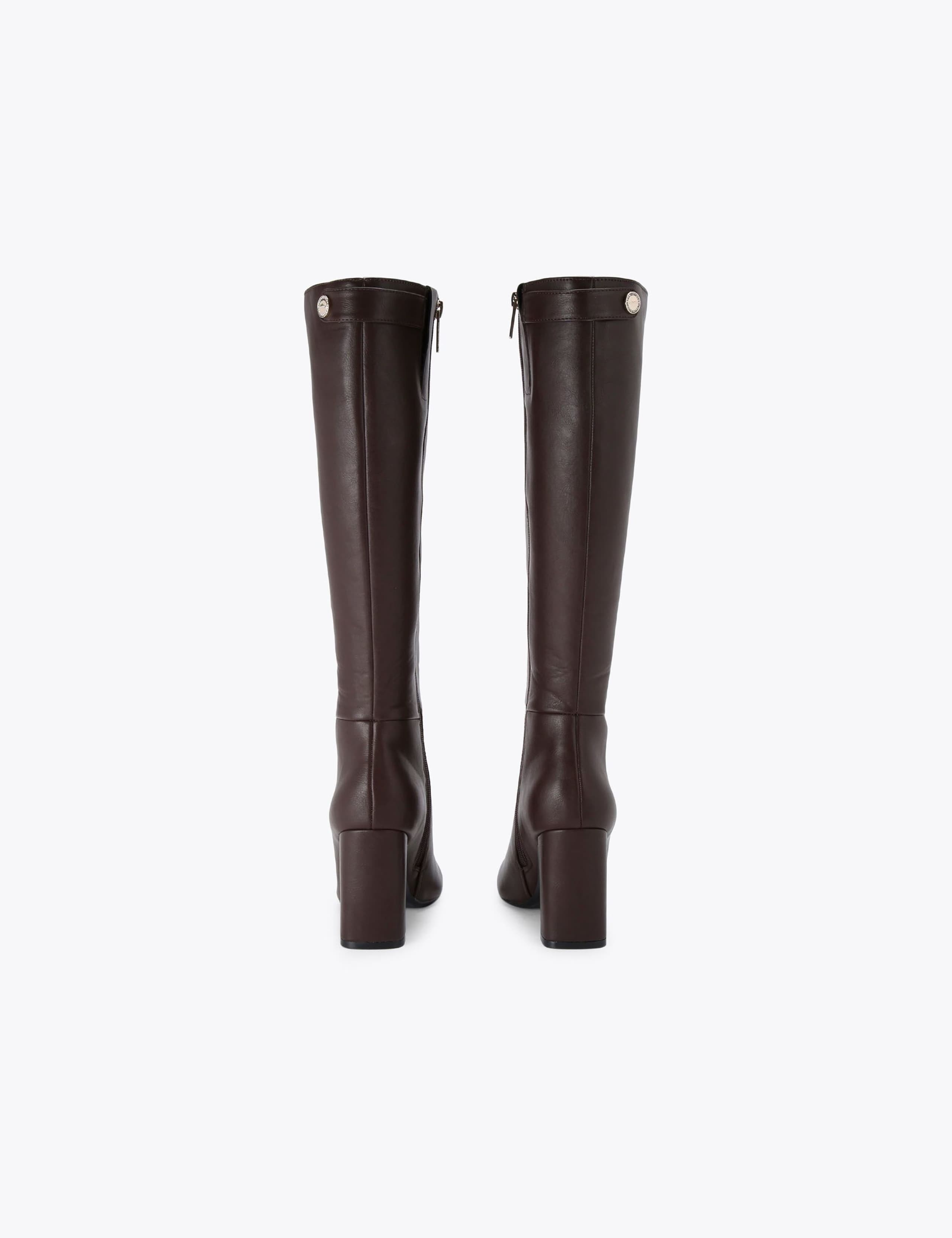 Block Heel Square Toe Knee High Boots 3 of 5