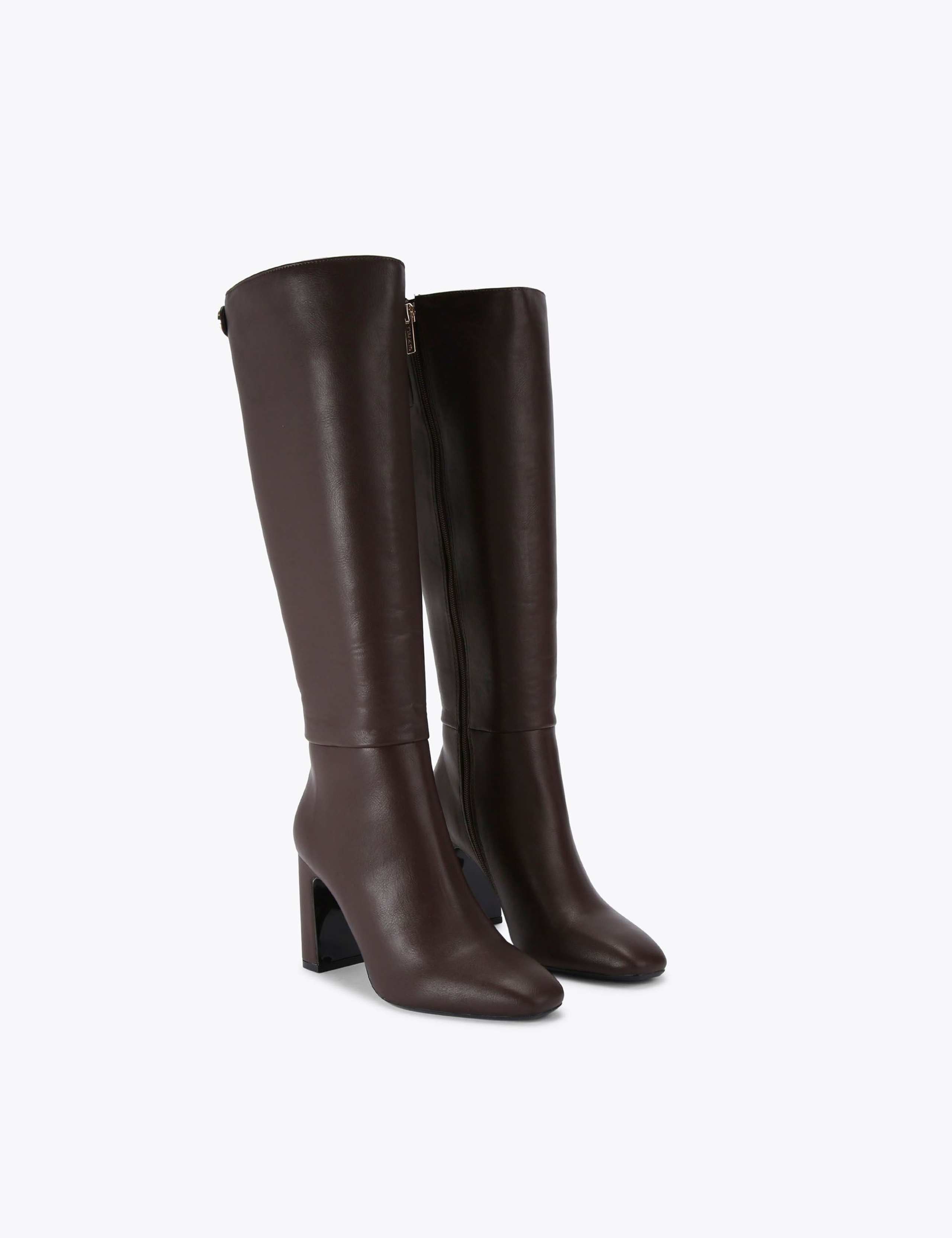 Block Heel Square Toe Knee High Boots 4 of 5