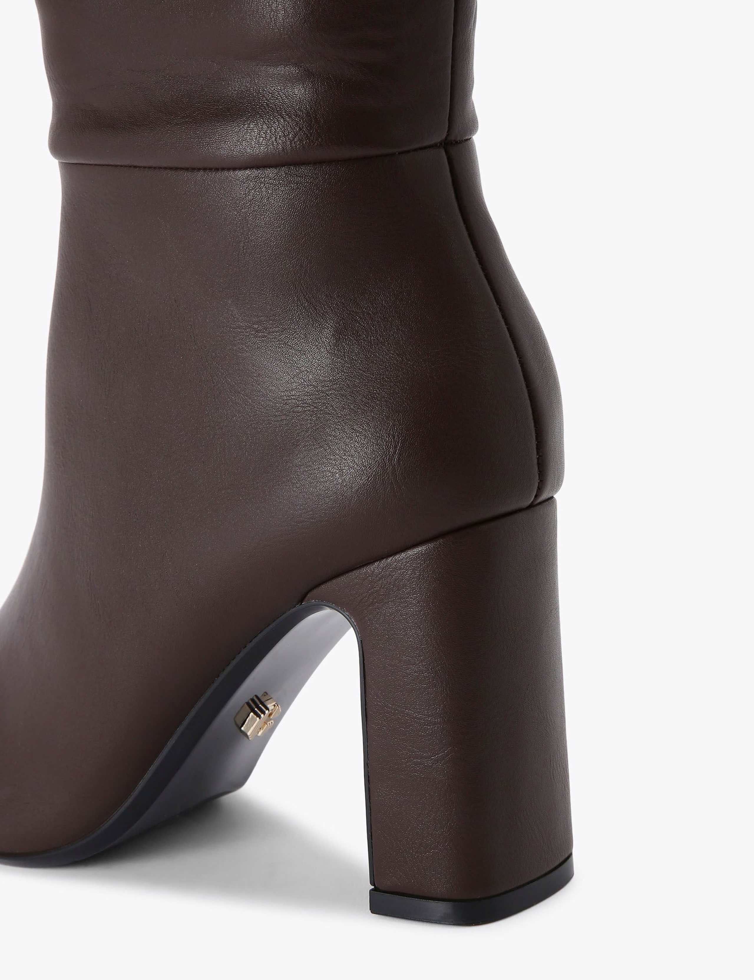 Block Heel Square Toe Knee High Boots 5 of 5