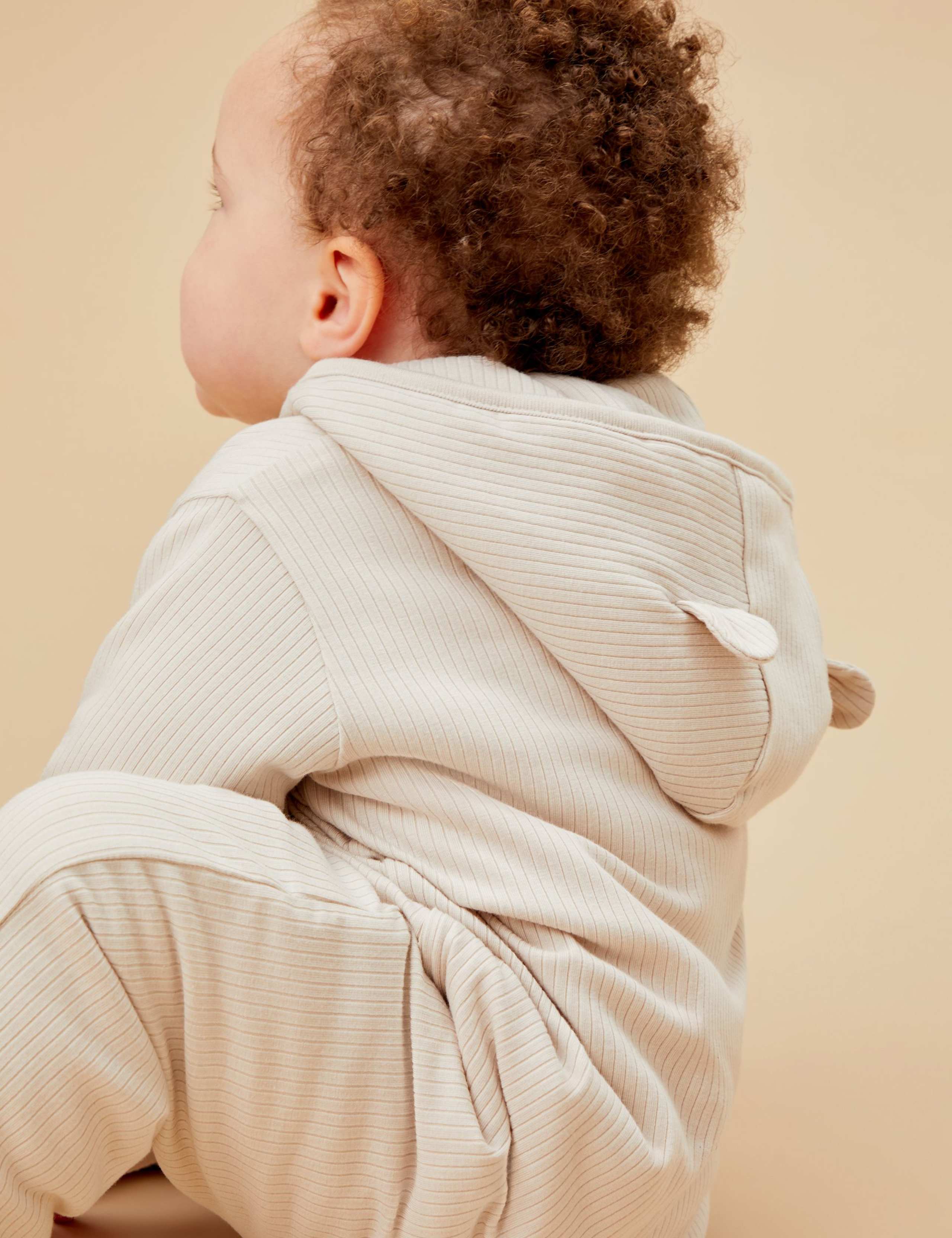 Supersoft Ribbed Pramsuit (0-2 Yrs) 3 of 6