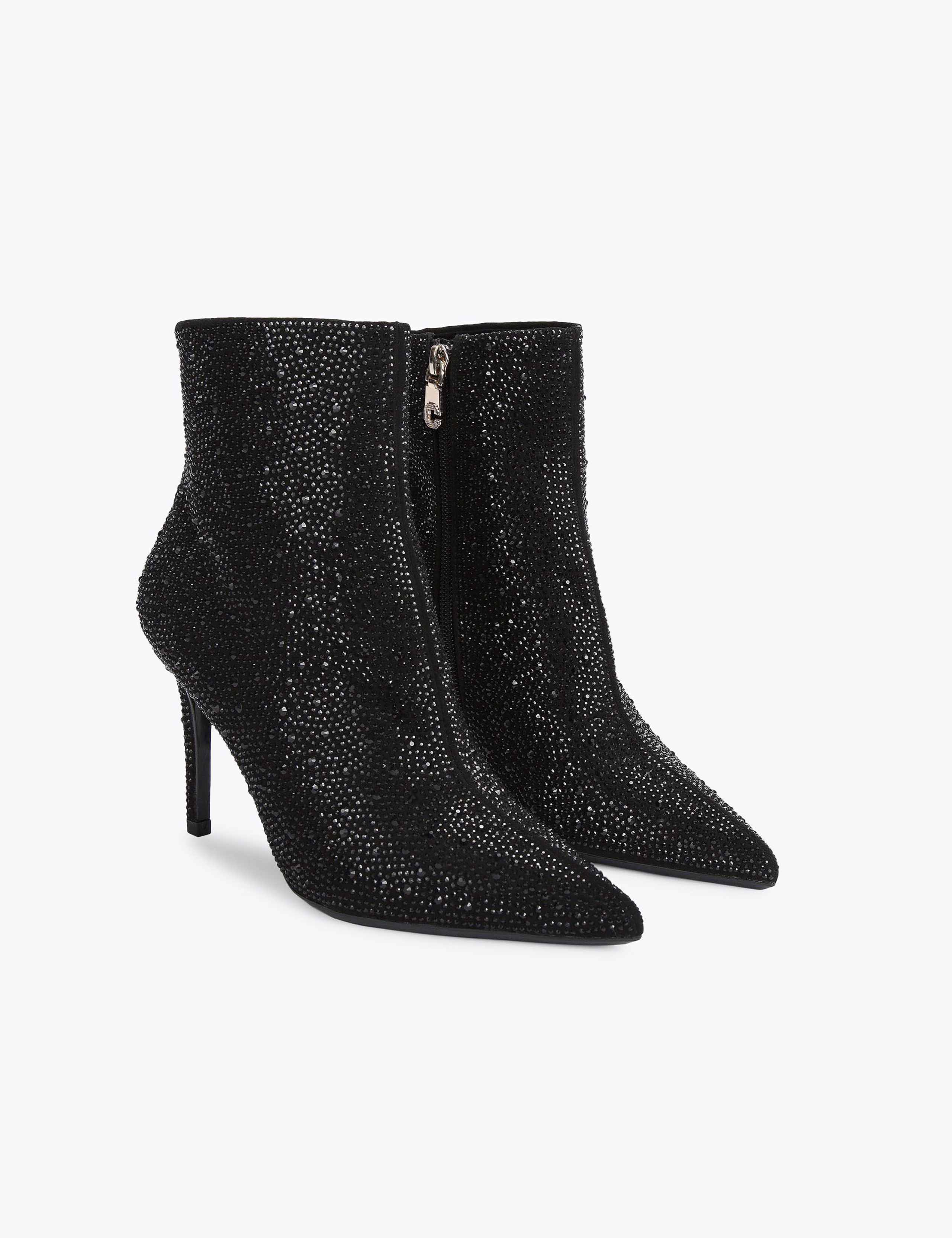 Sparkle Stiletto Heel Pointed Ankle Boots 5 of 5