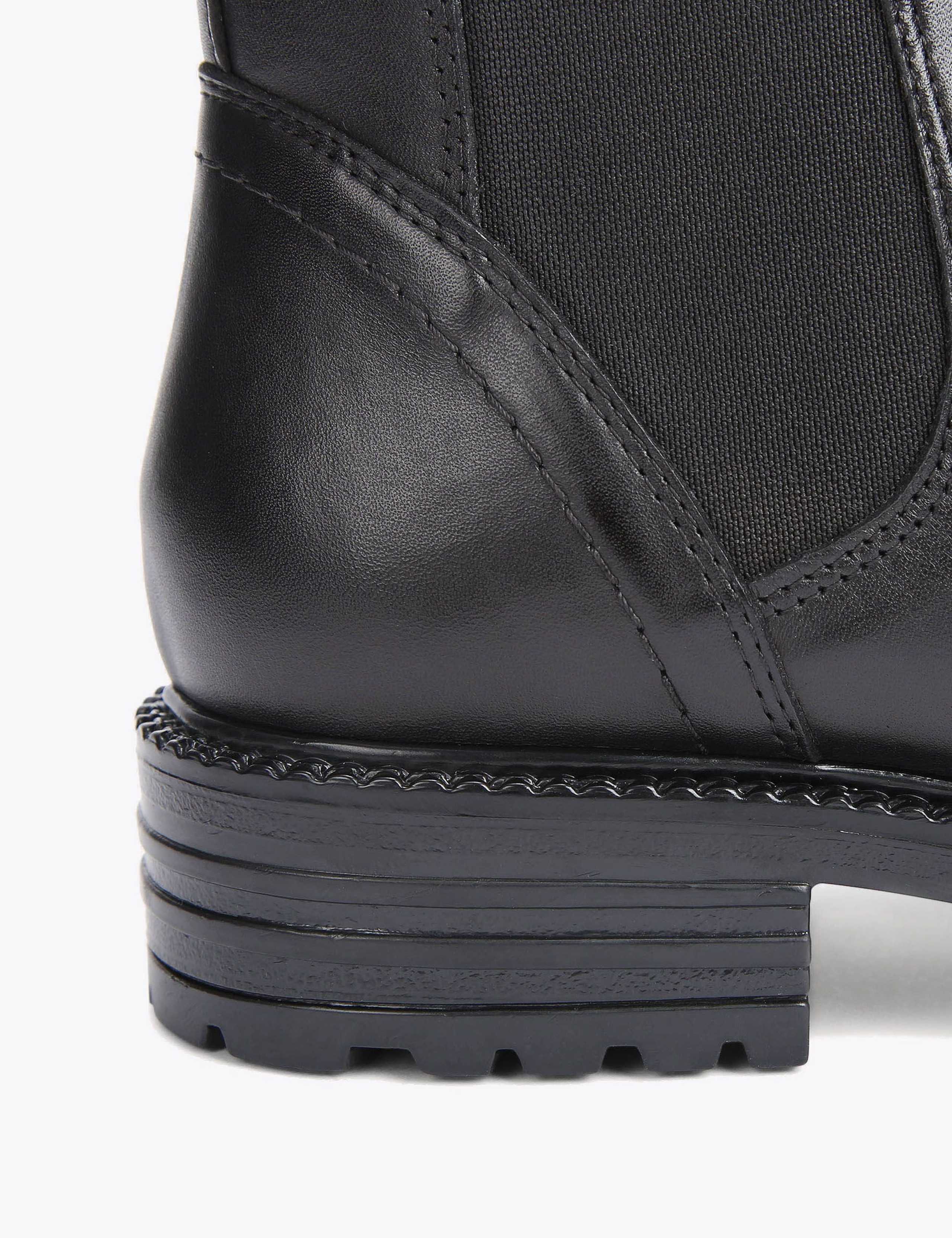 Leather Chelsea Faux Fur Lining Ankle Boots 4 of 5