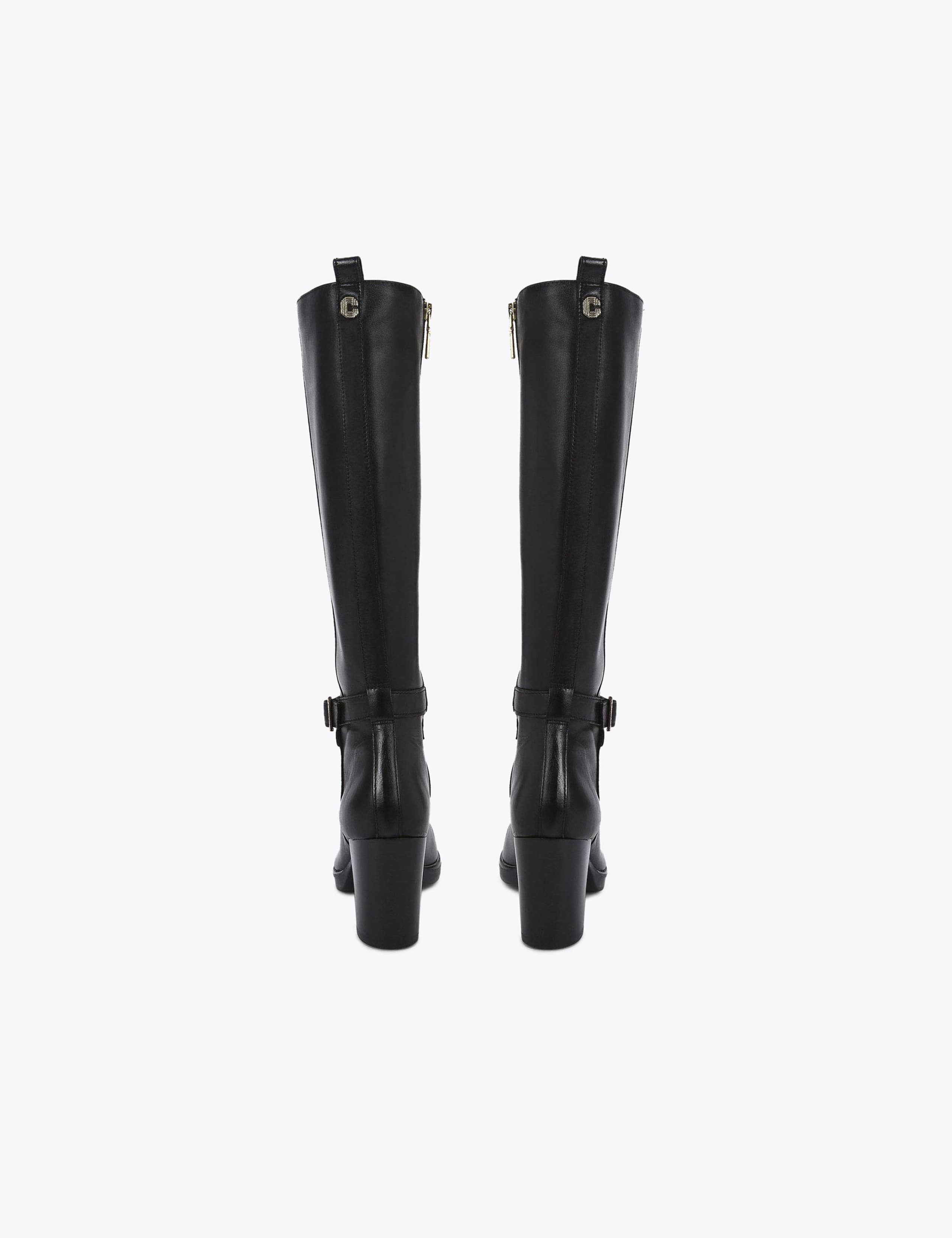 Leather Block Heel Knee High Boots 3 of 5