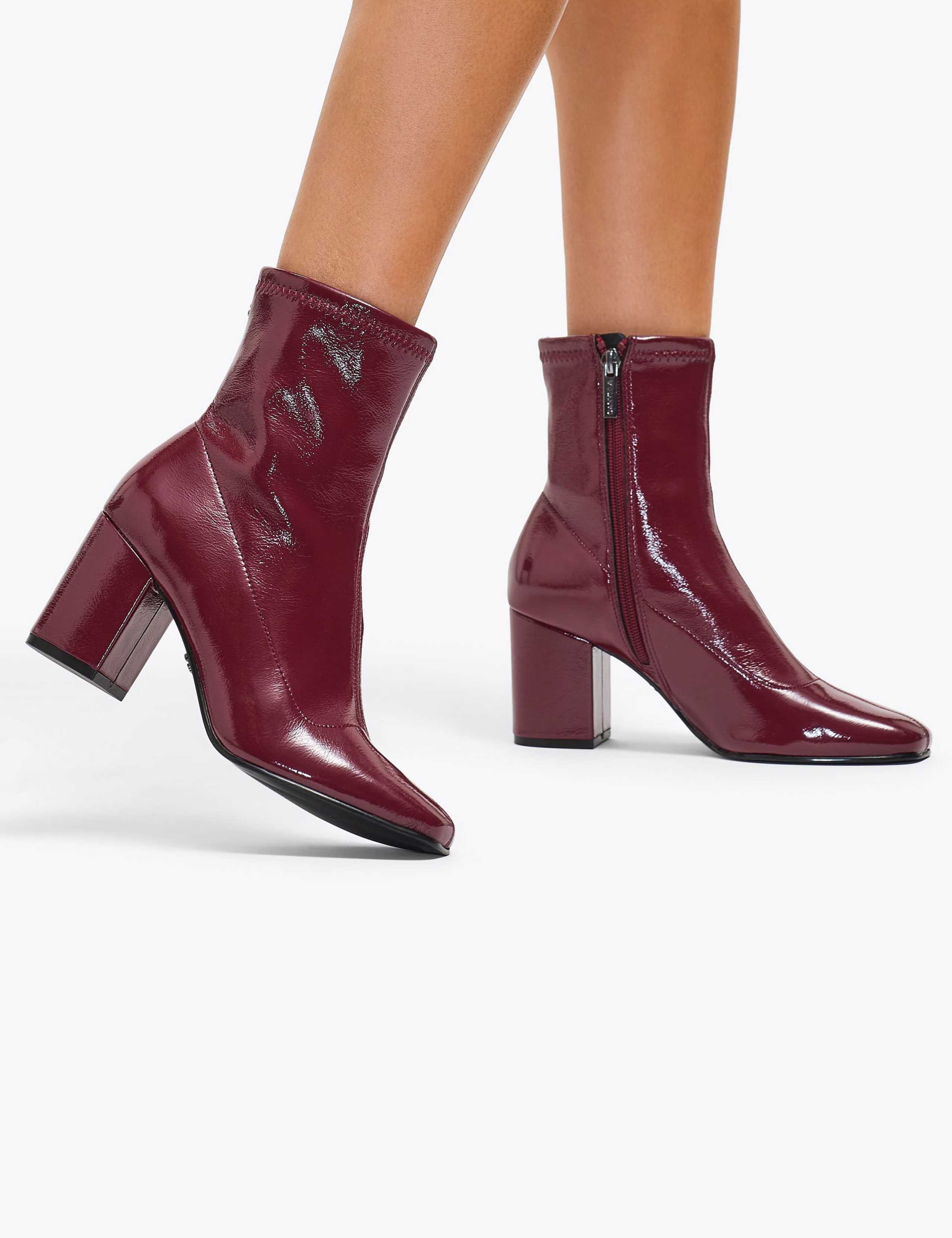 Patent Block Heel Ankle Boots 2 of 6