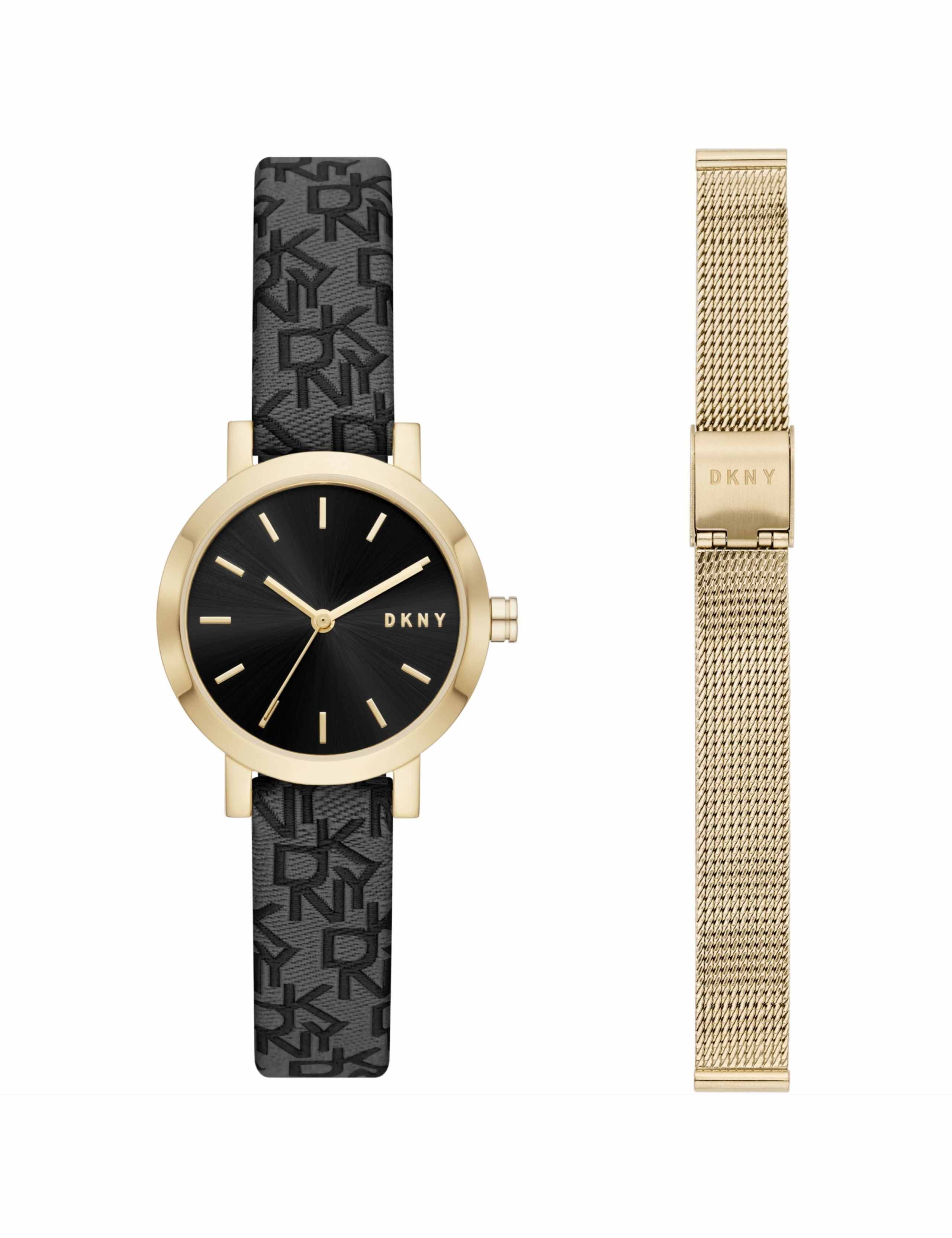 DKNY Soho Leather & Metal Bracelet Watch 1 of 7